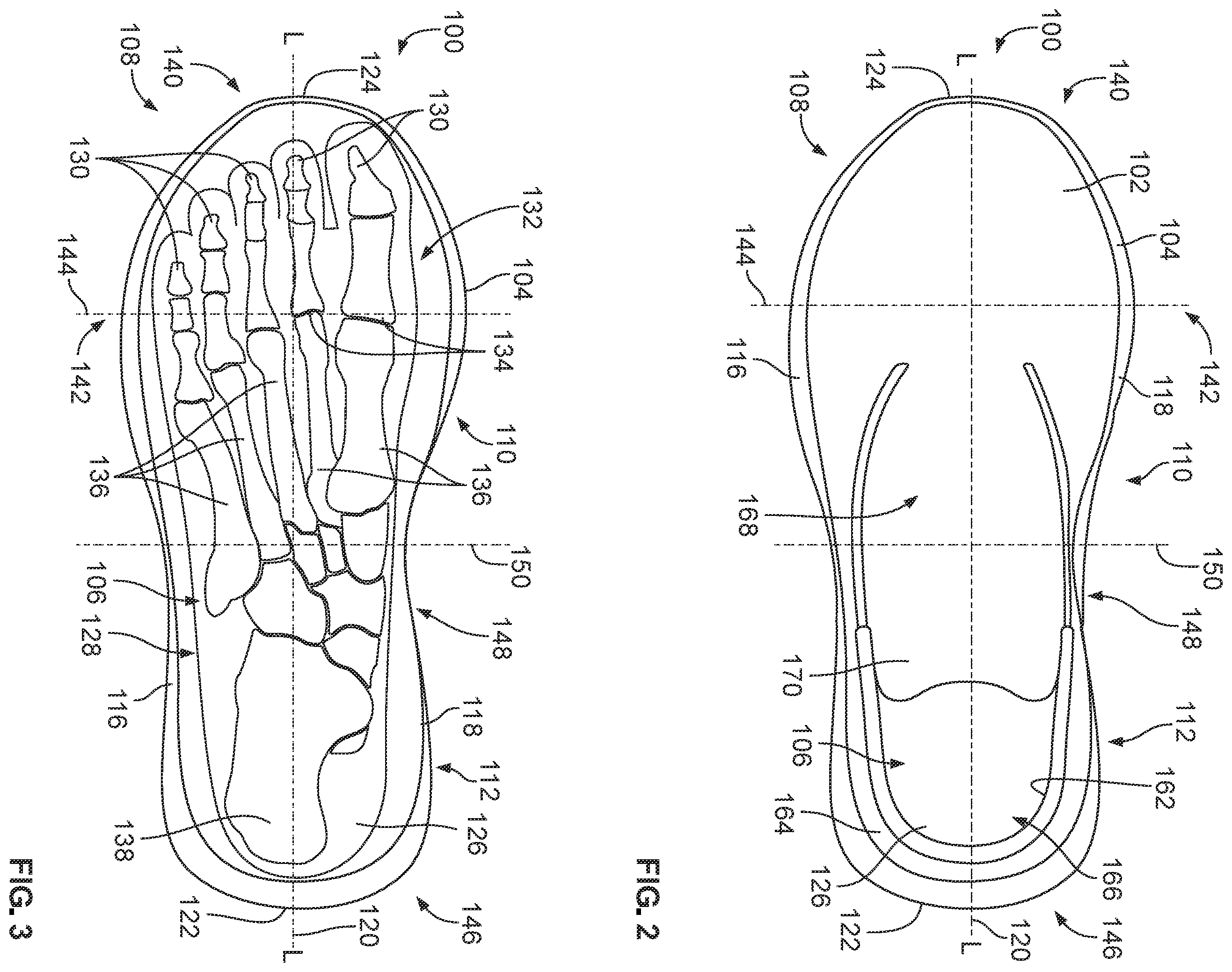 Patent US12569031 Figure 2 – Sole structure for an article of footwear