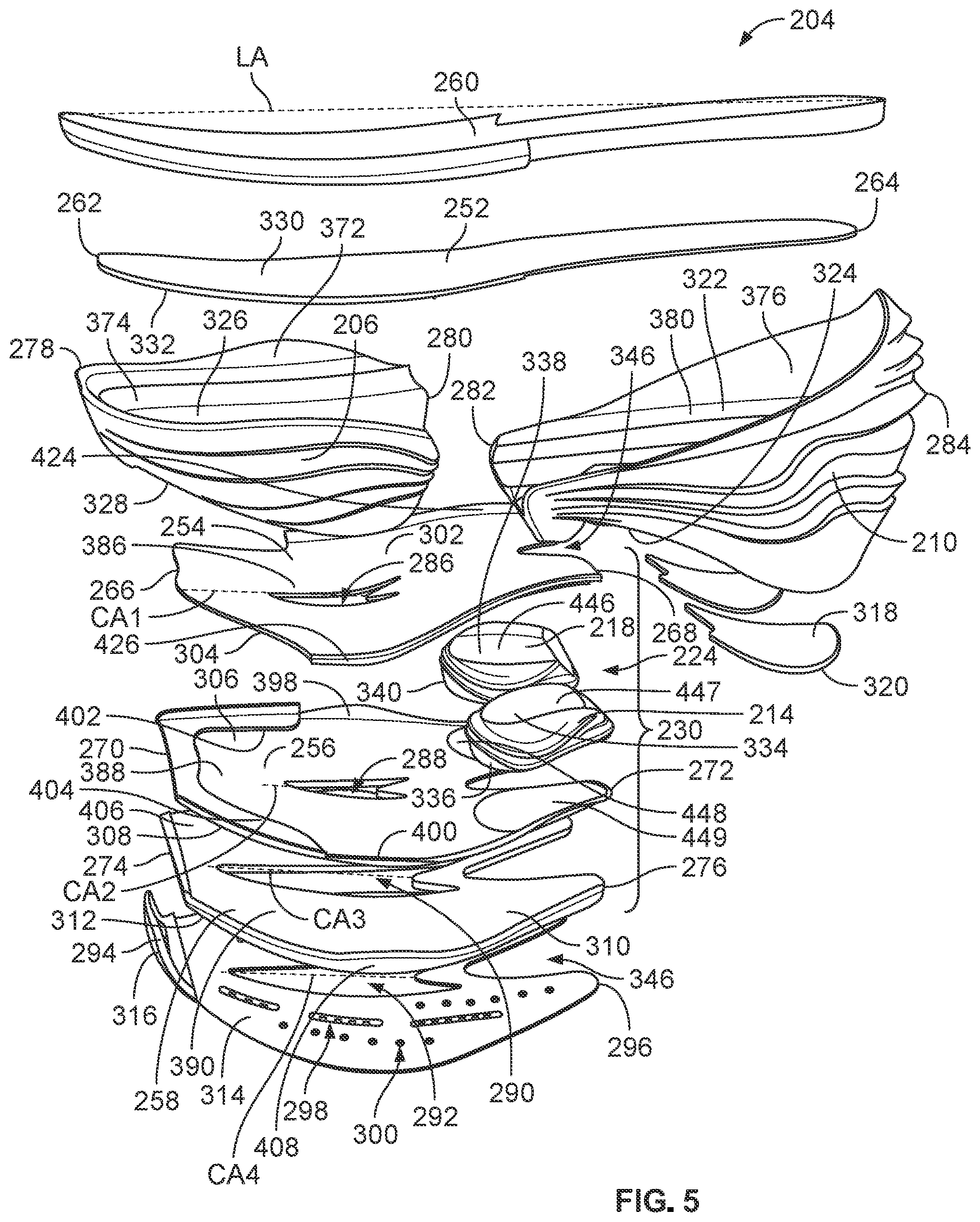 Patent US12569031 Figure 4 – Sole structure for an article of footwear