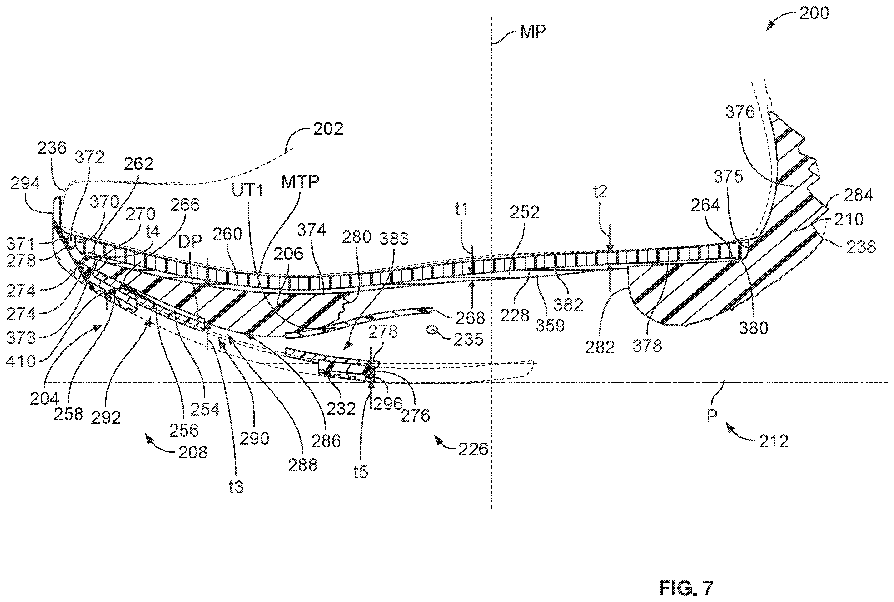 Patent US12569031 Figure 6 – Sole structure for an article of footwear