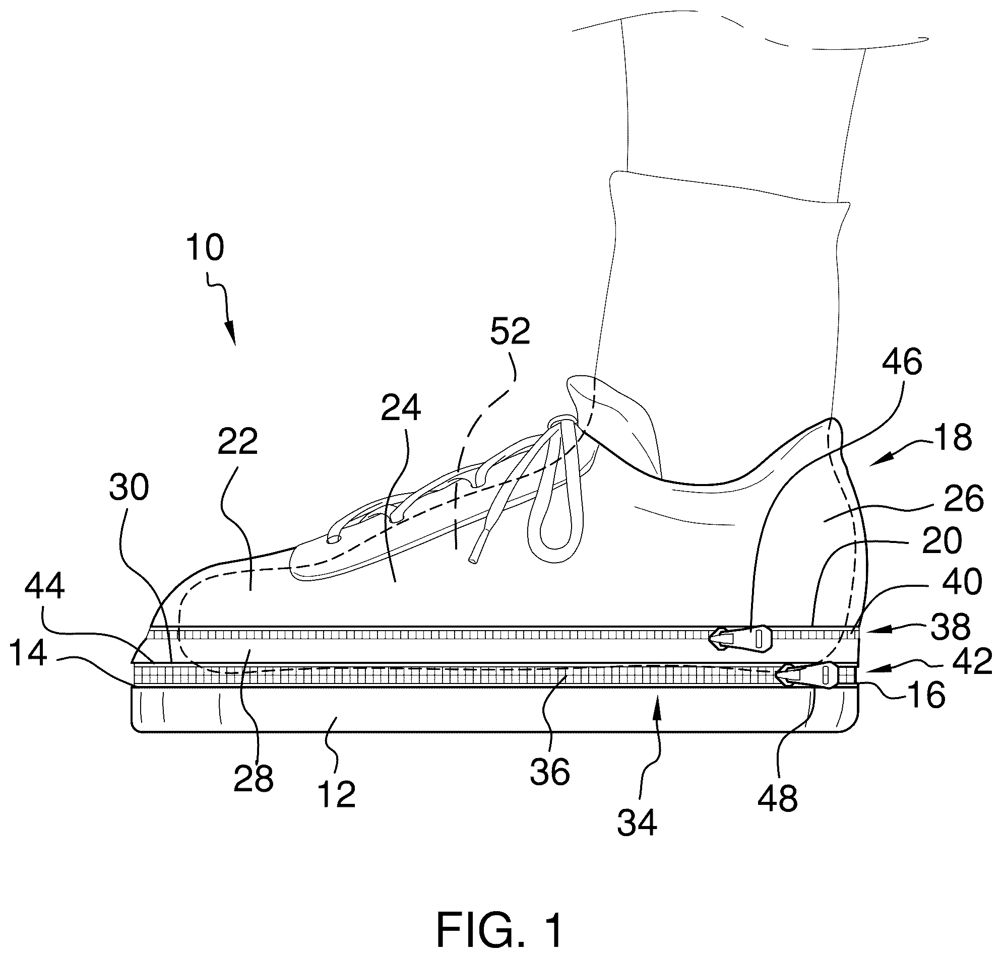 Patent US12569034 Figure 1 – Expandable shoe