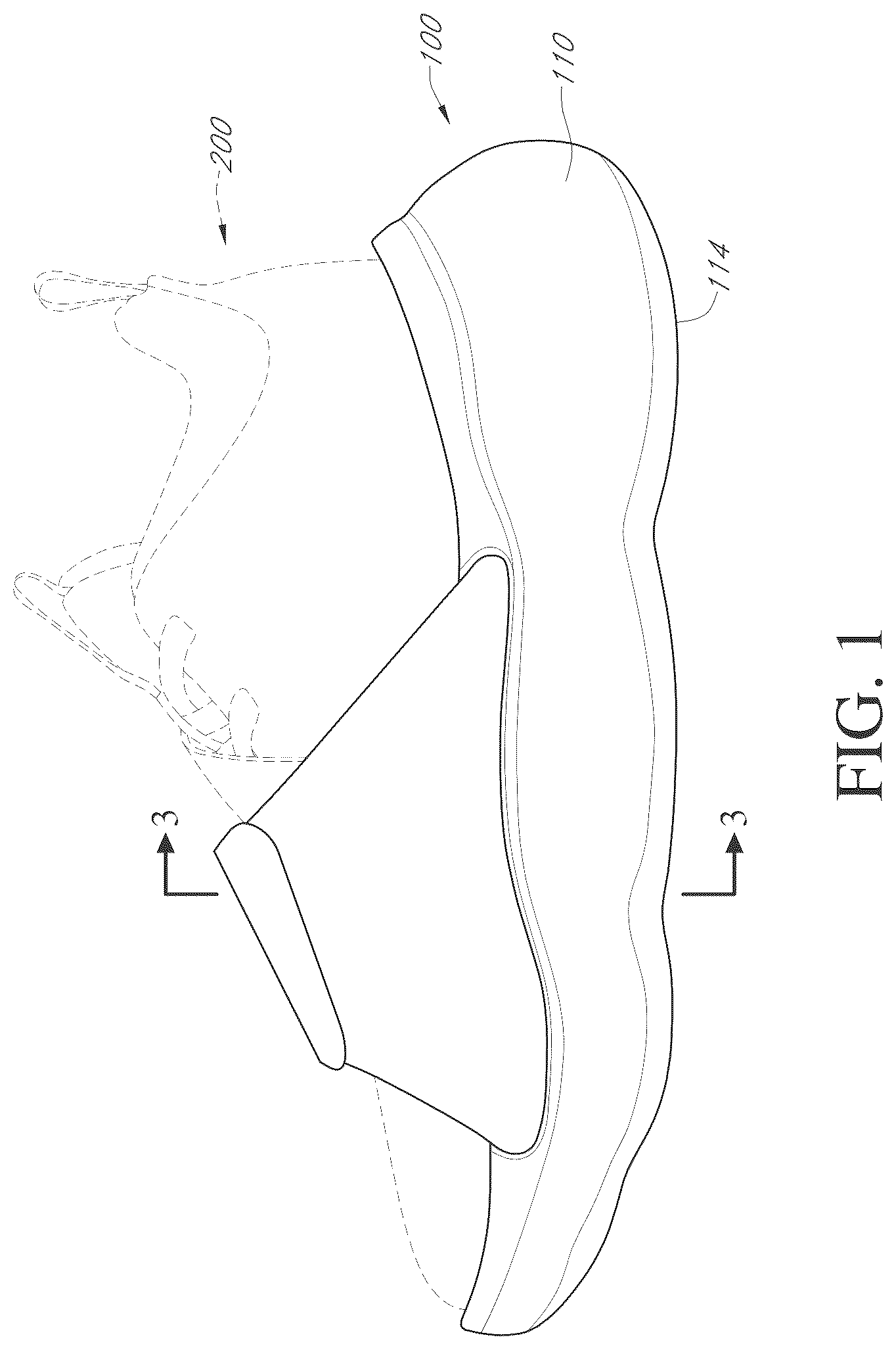 Patent US12569035 Figure 1 – Adhesive insert for shoe sole cleaning and protection