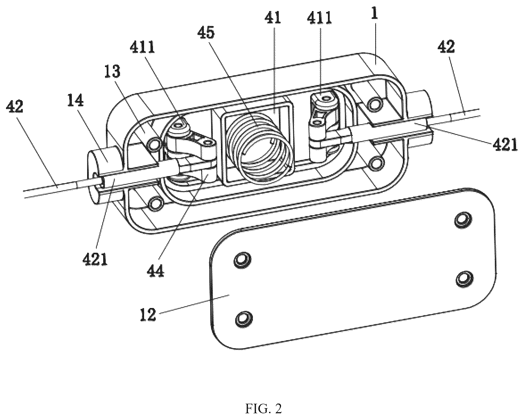 Patent US12569043 Figure 2 – Locking device and suitcase having same