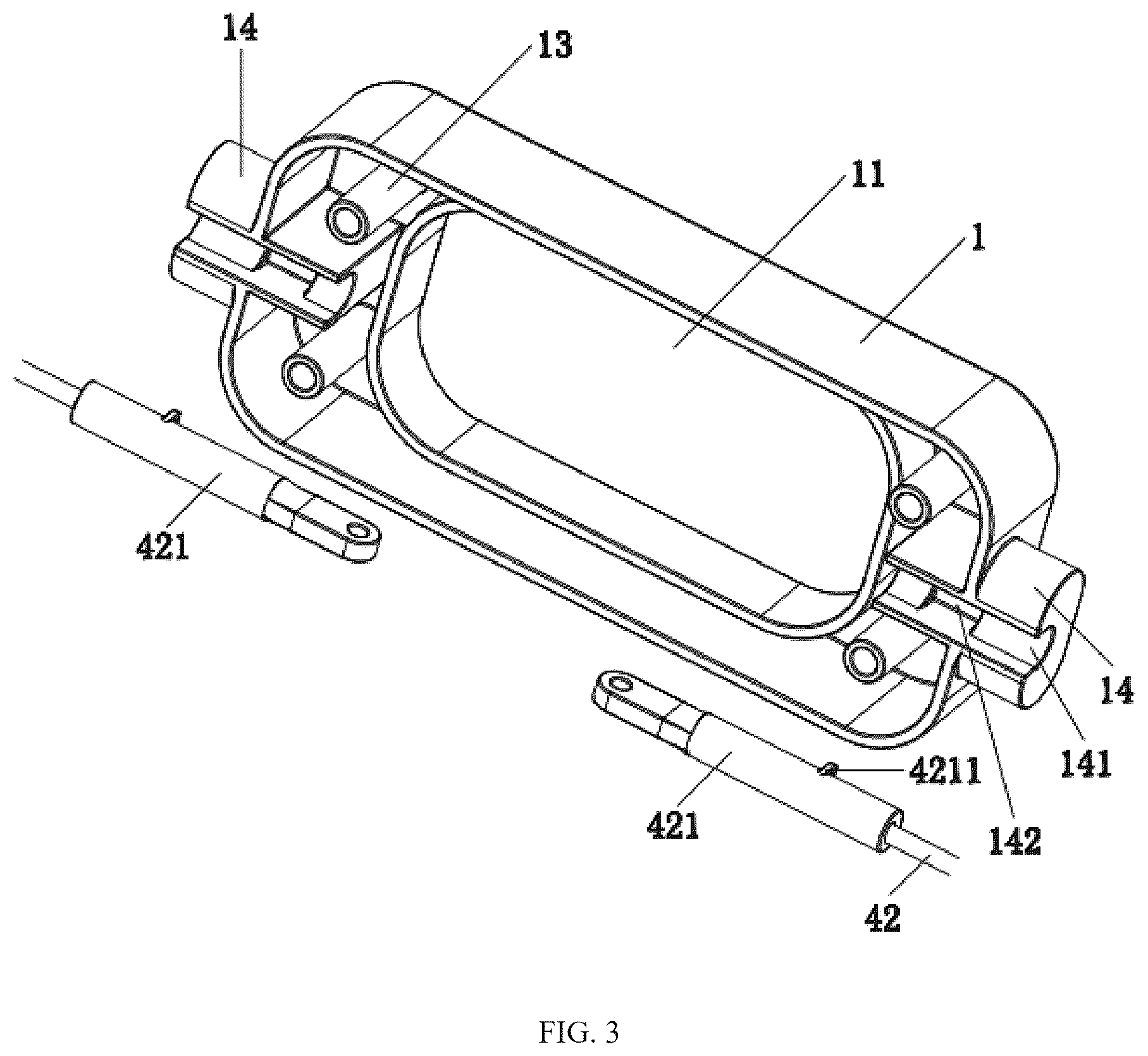Patent US12569043 Figure 3 – Locking device and suitcase having same