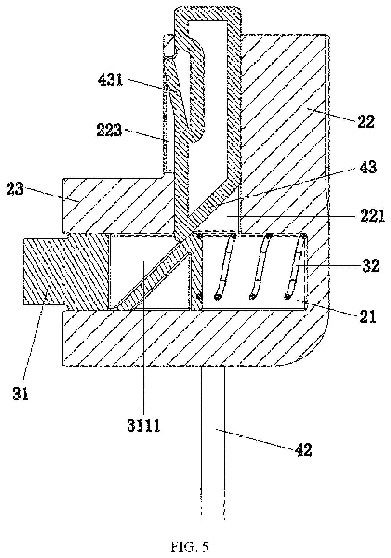 Patent US12569043 Figure 5 – Locking device and suitcase having same