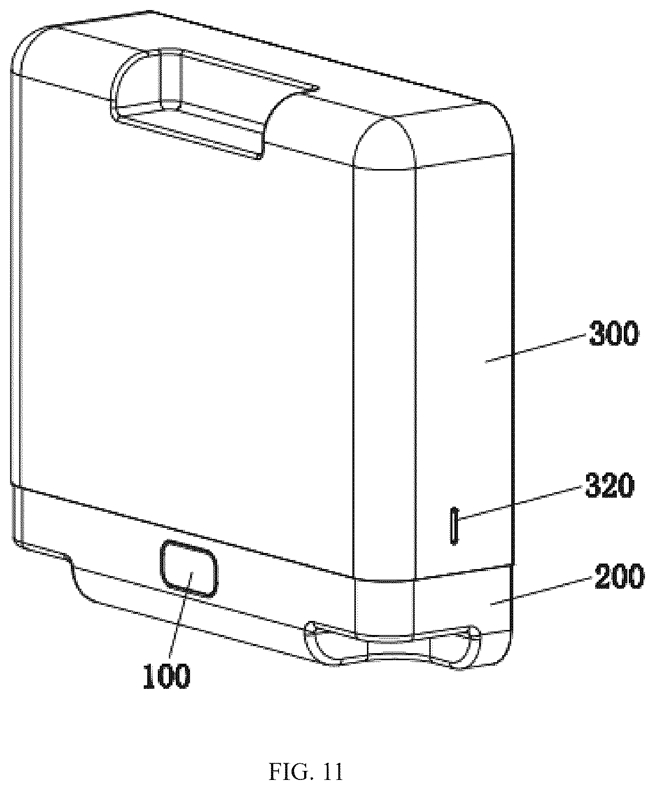 Patent US12569043 Figure 11 – Locking device and suitcase having same