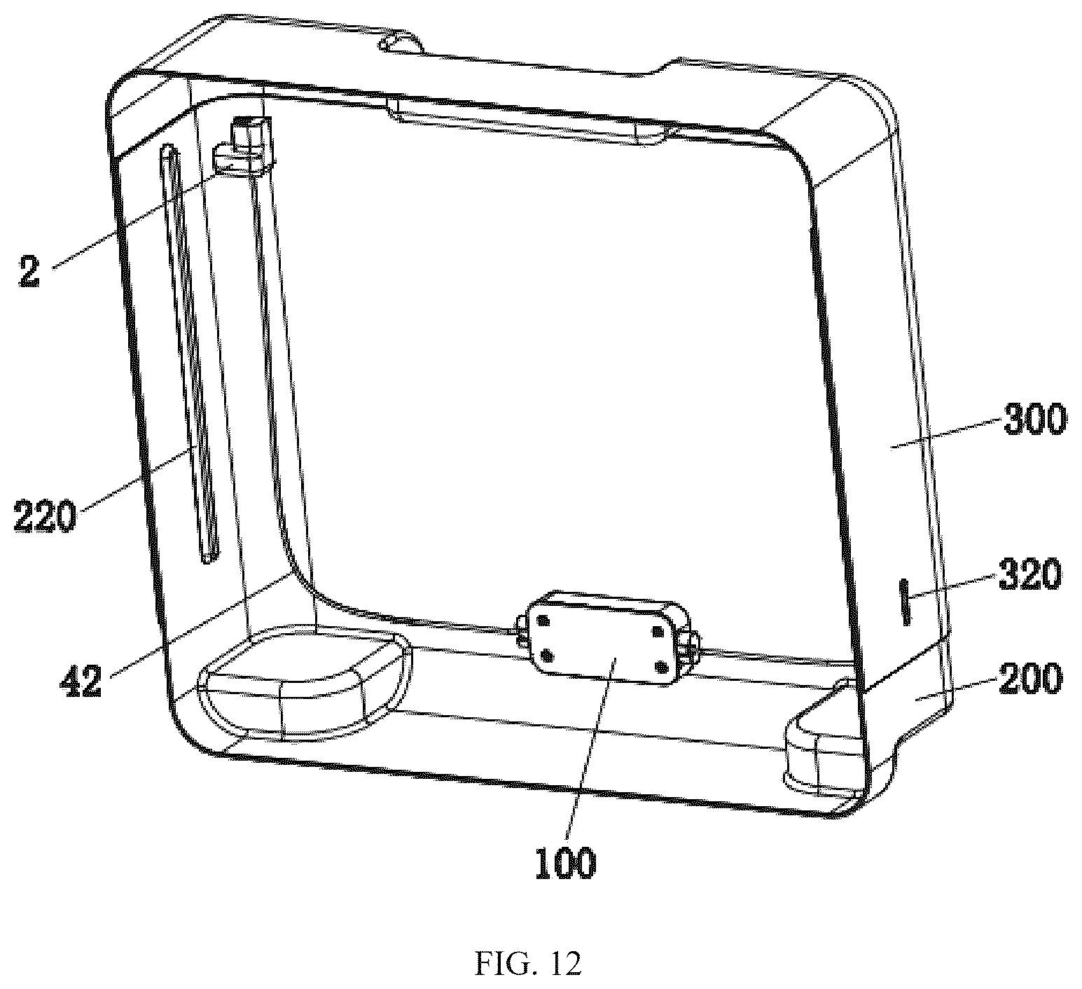 Patent US12569043 Figure 12 – Locking device and suitcase having same