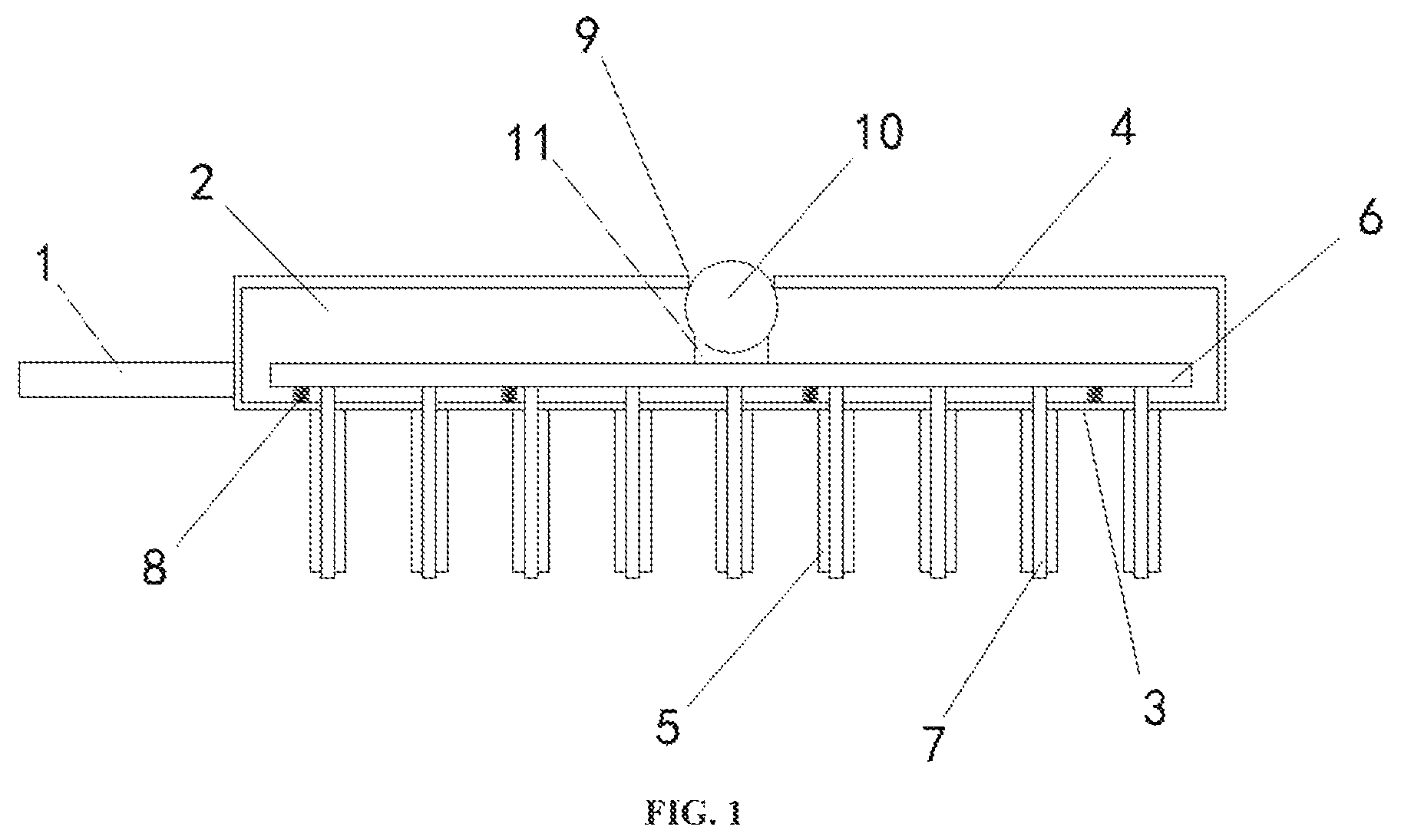 Patent US12569047 Figure 1 – Healthcare comb