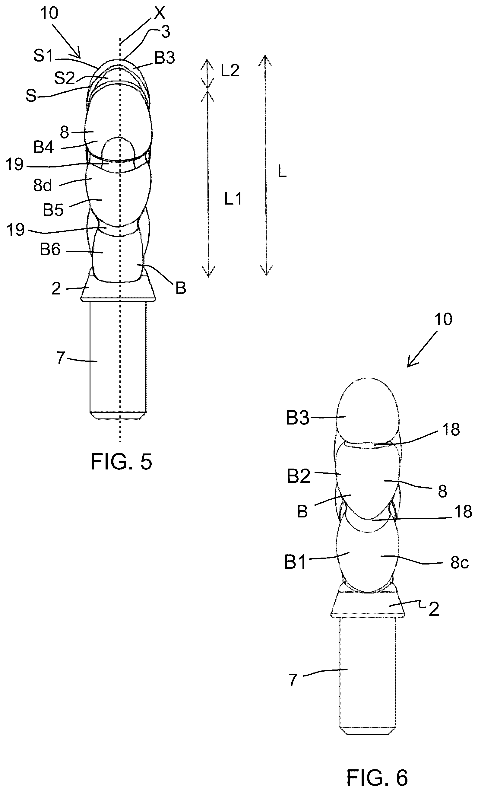 Patent US12569050 Figure 5 – Applicator head for applying a cosmetic product