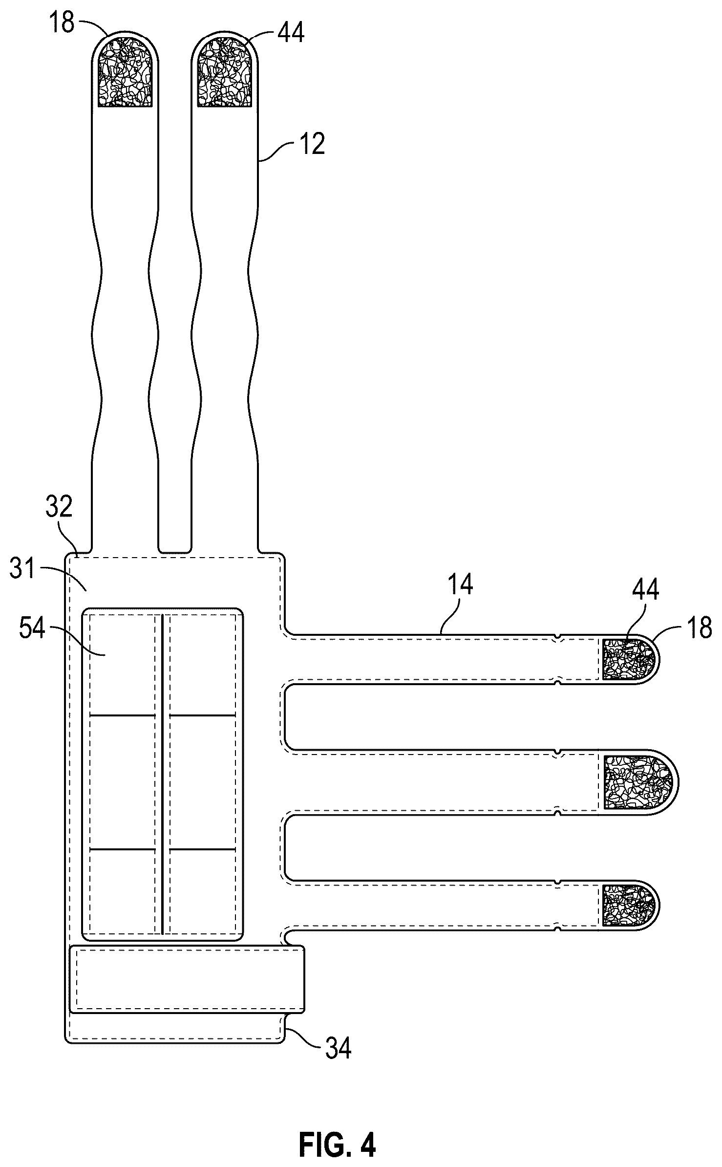Patent US12569053 Figure 4 – Attachment panel for a modular attachment grid