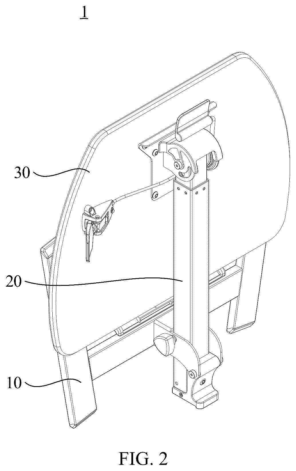 Patent US12569058 Figure 2 – Folding table