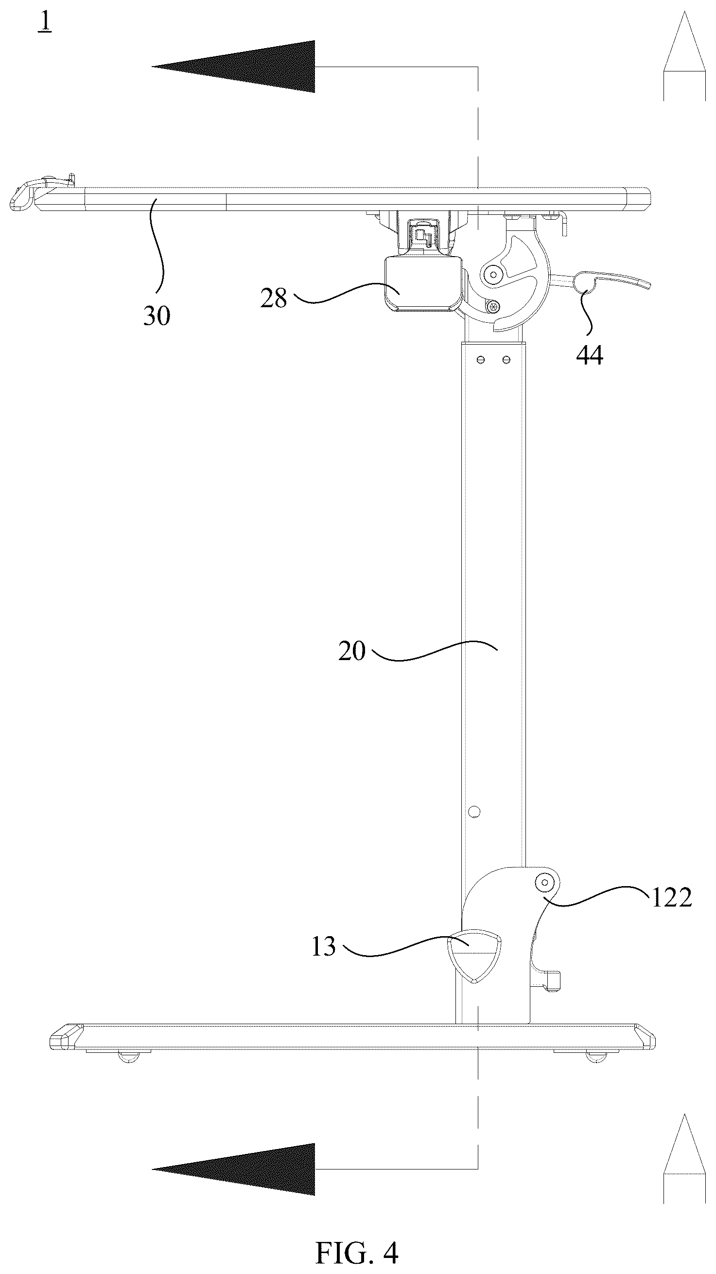 Patent US12569058 Figure 4 – Folding table