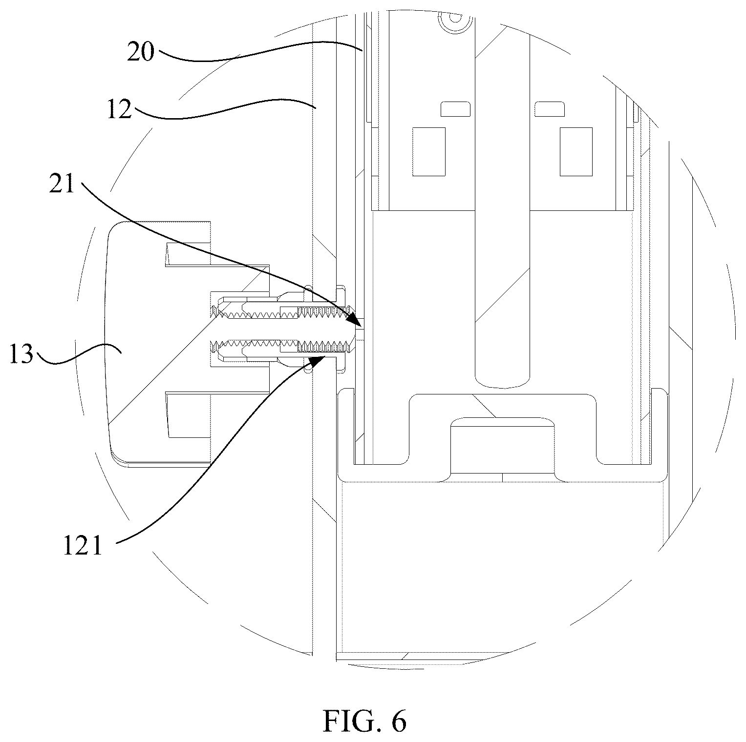Patent US12569058 Figure 6 – Folding table