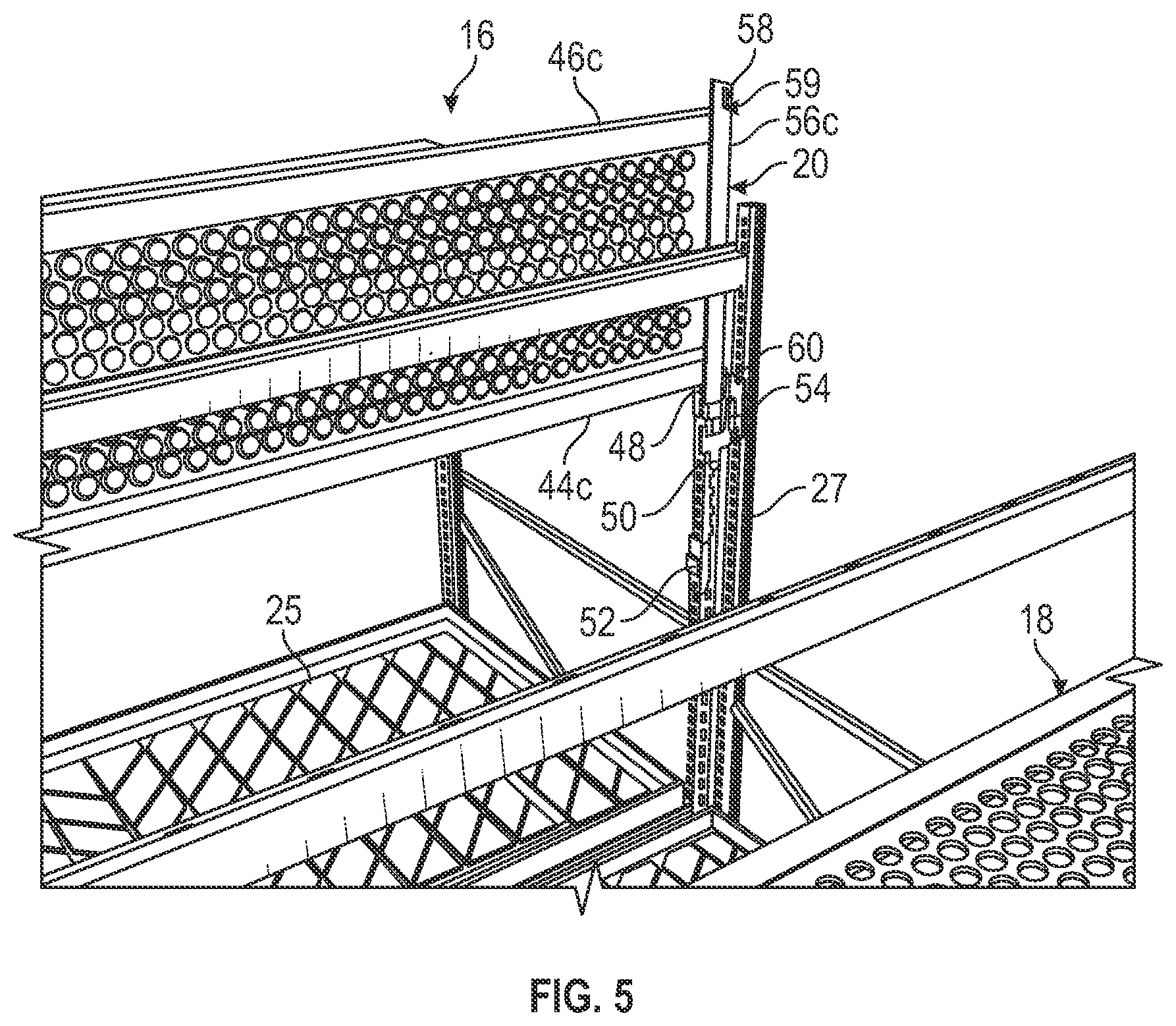 Patent US12569060 Figure 5 – Mobile storage system with elevated platform