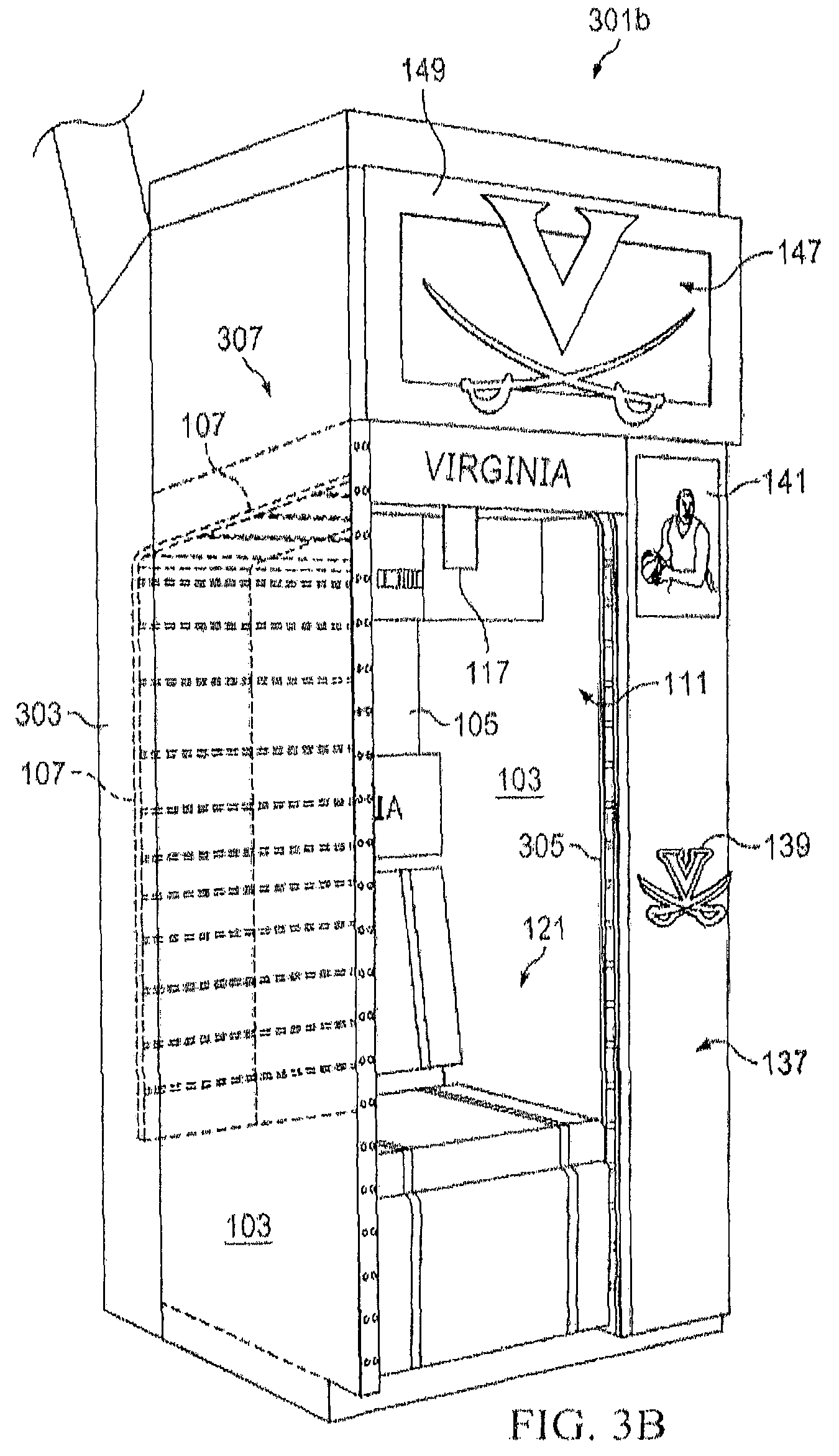 Patent US12569062 Figure 4 – Locker with reclining seat and roll-up door