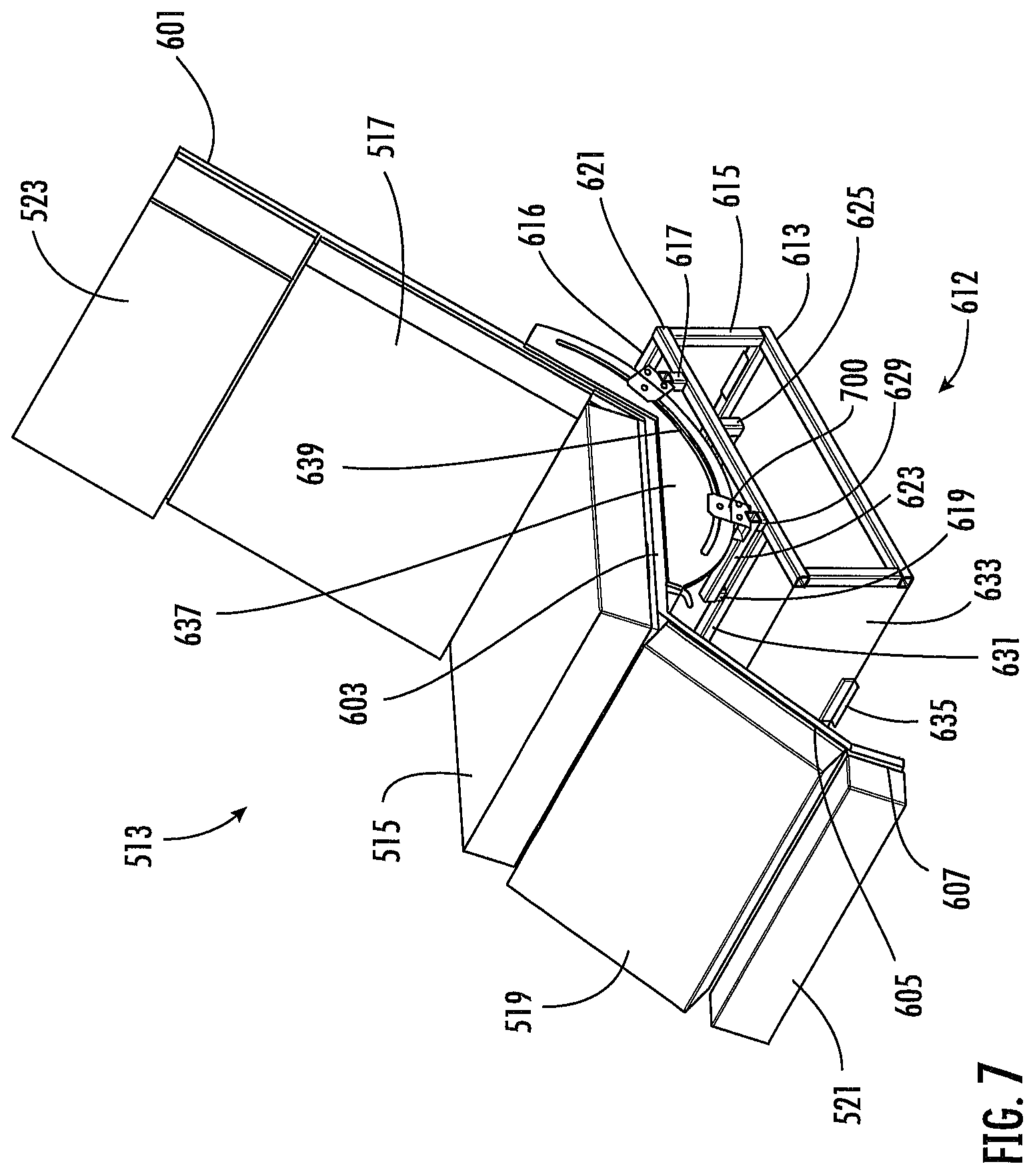 Patent US12569062 Figure 11 – Locker with reclining seat and roll-up door