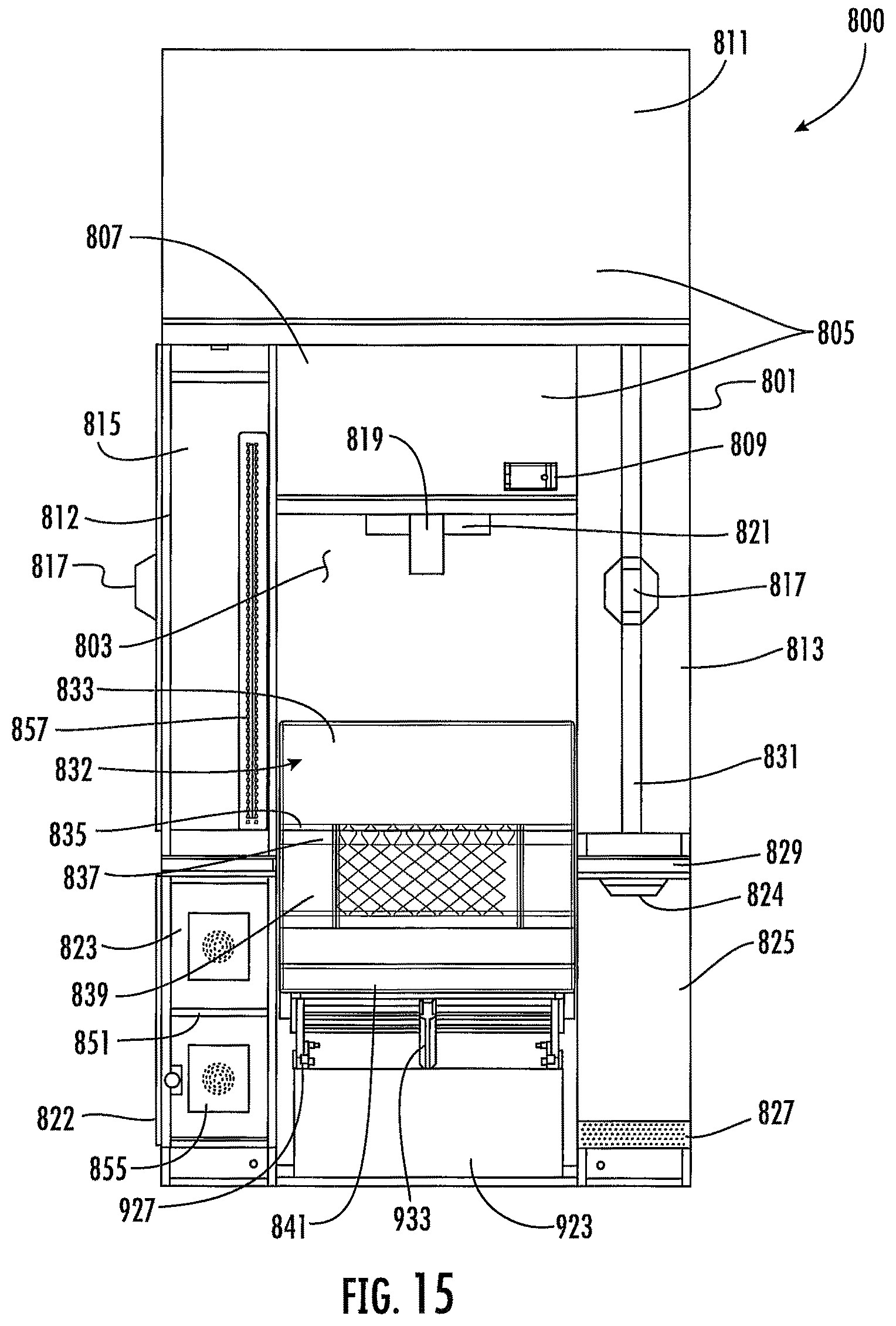 Patent US12569062 Figure 19 – Locker with reclining seat and roll-up door