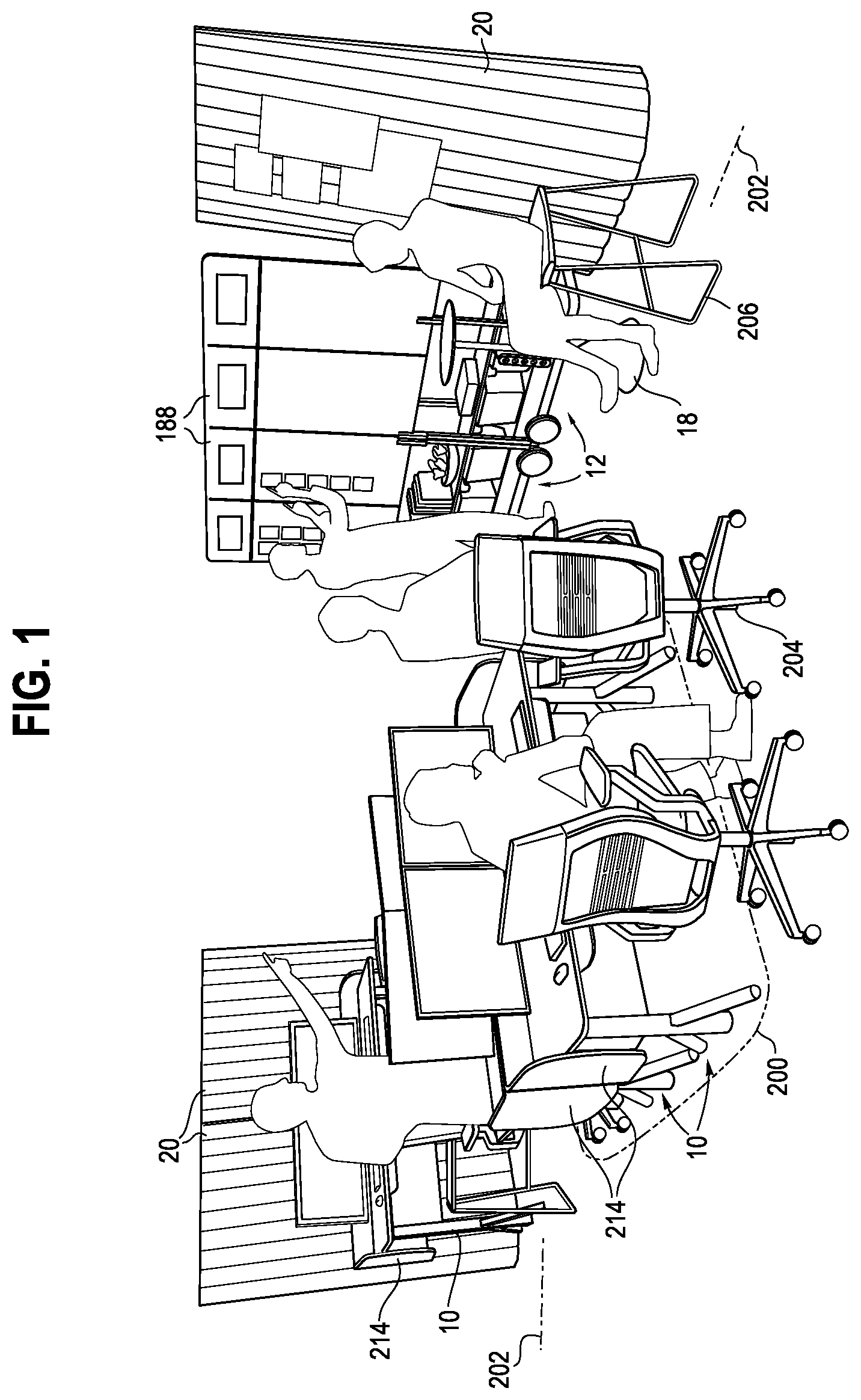 Patent US12569063 — Workspace system and components and method for the use thereof — Figure 1