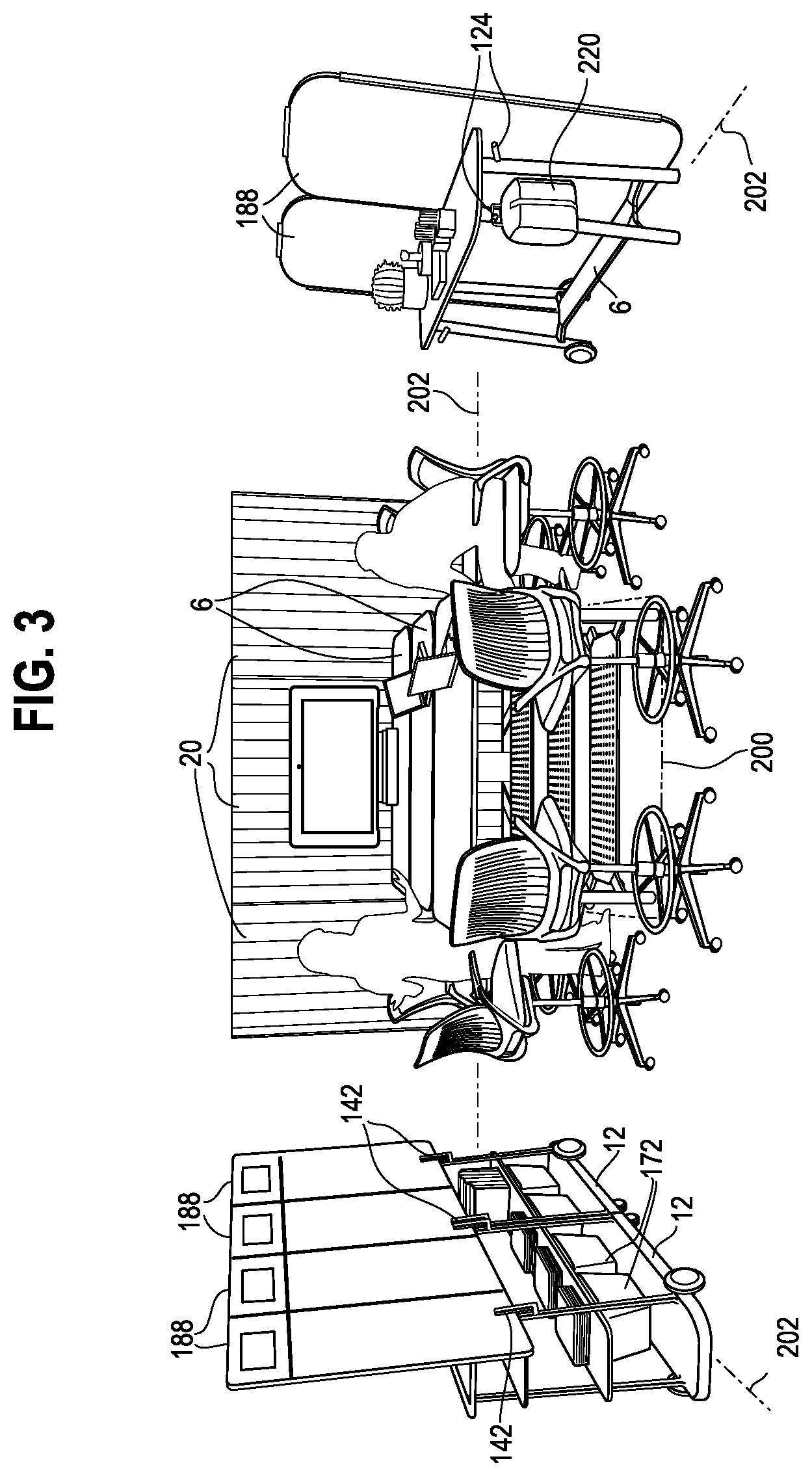 Patent US12569063 Figure 3 – Workspace system and components and method for the use thereof