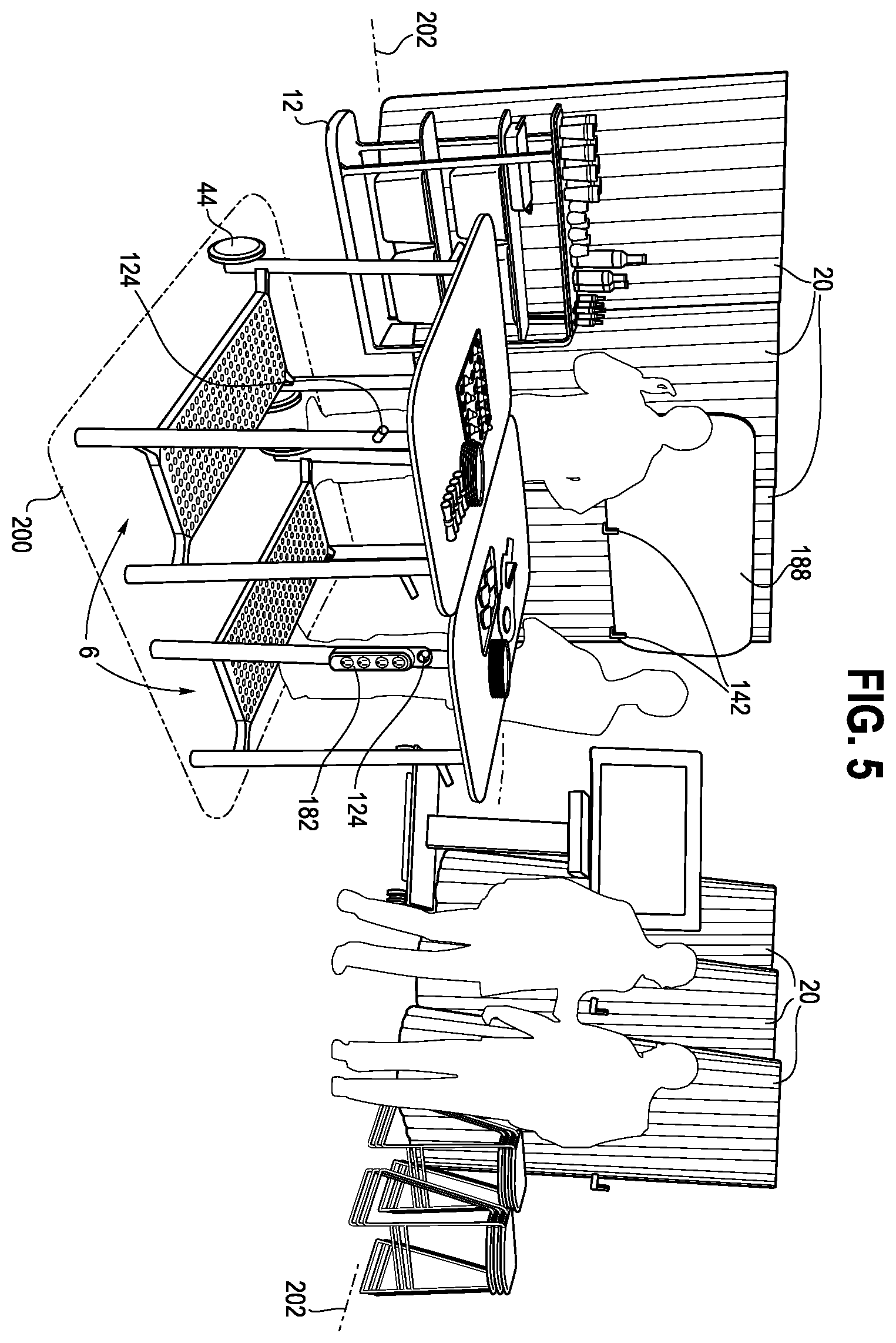 Patent US12569063 Figure 5 – Workspace system and components and method for the use thereof