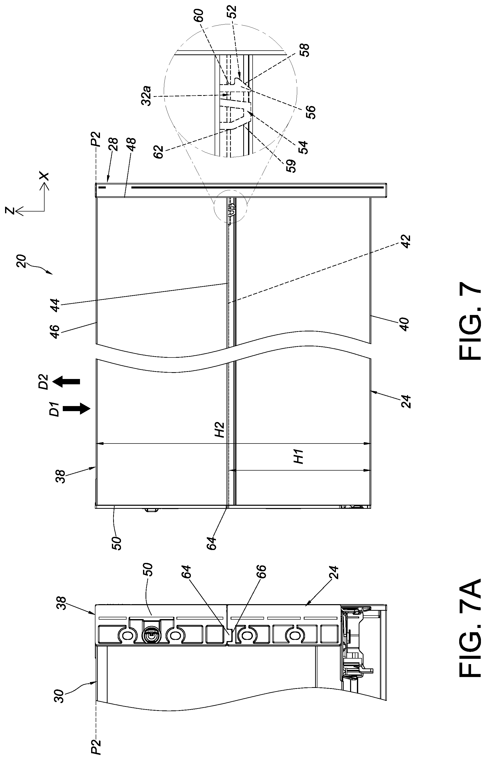 Patent US12569065 Figure 7 – Furniture and furniture part assembly thereof