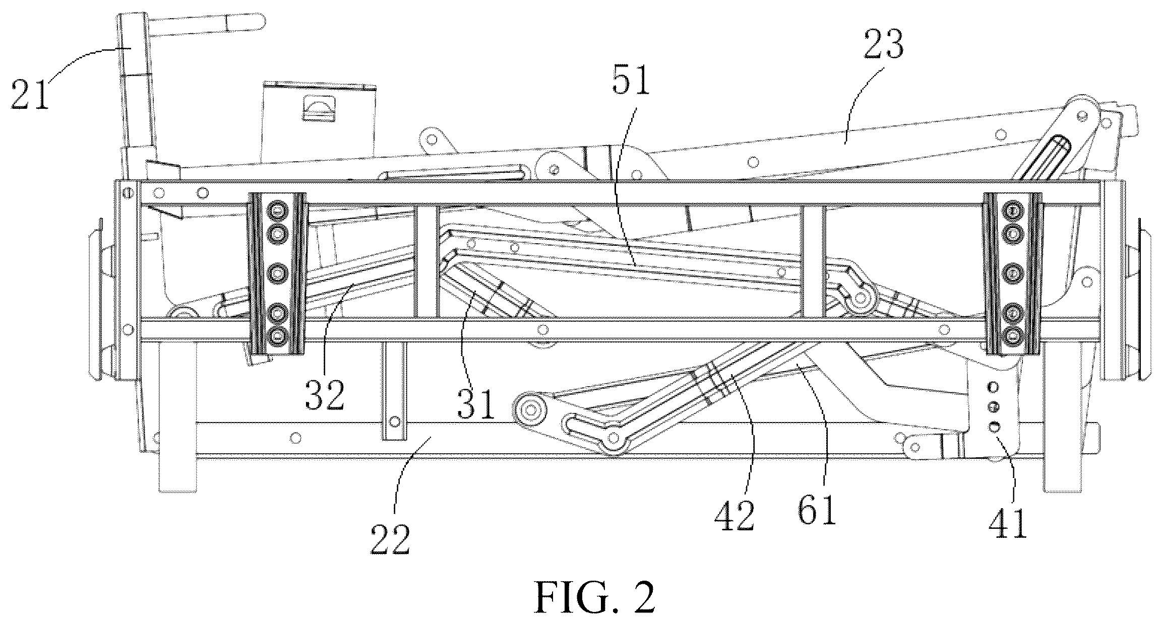 Patent US12569068 Figure 2 – Single folding sofa bedstead