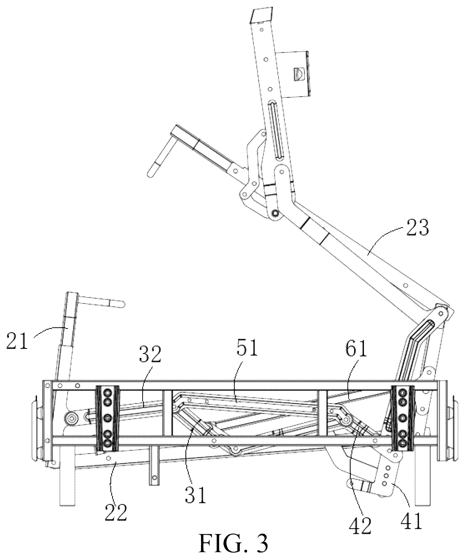 Patent US12569068 Figure 3 – Single folding sofa bedstead