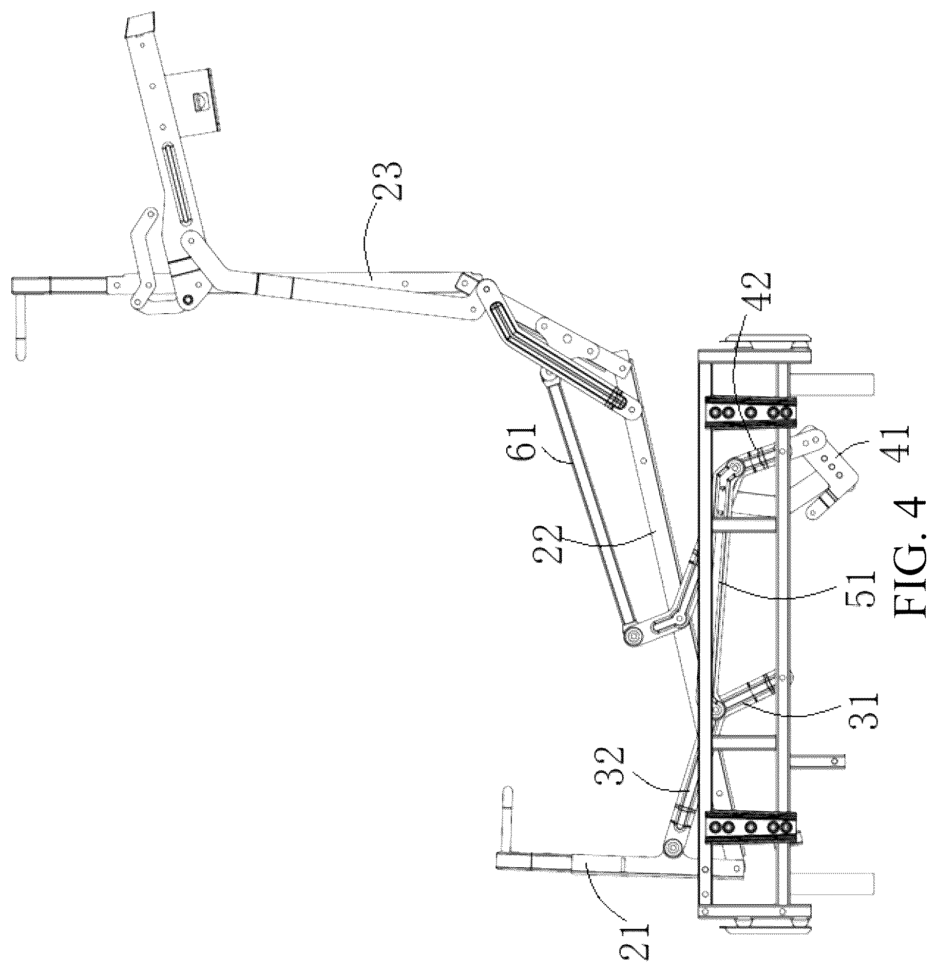 Patent US12569068 Figure 4 – Single folding sofa bedstead