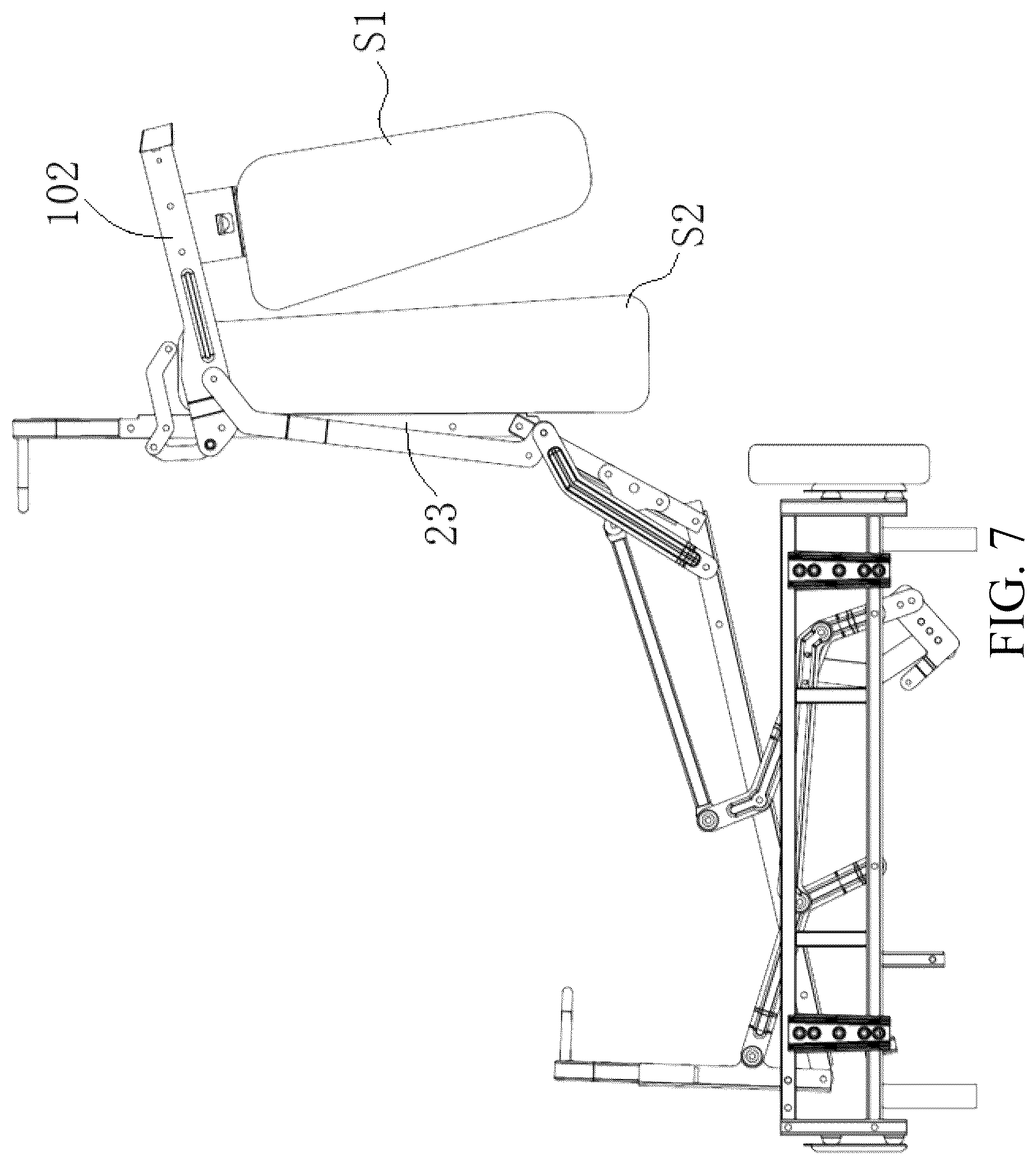 Patent US12569068 Figure 7 – Single folding sofa bedstead