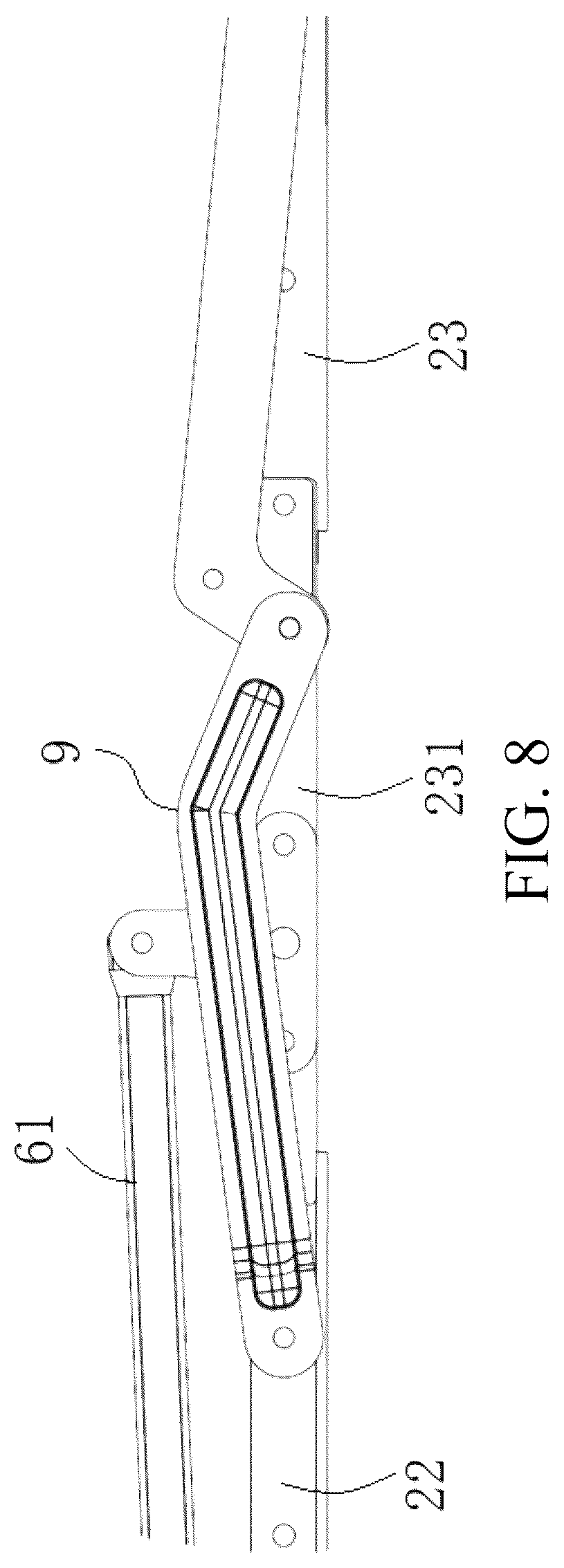 Patent US12569068 Figure 8 – Single folding sofa bedstead