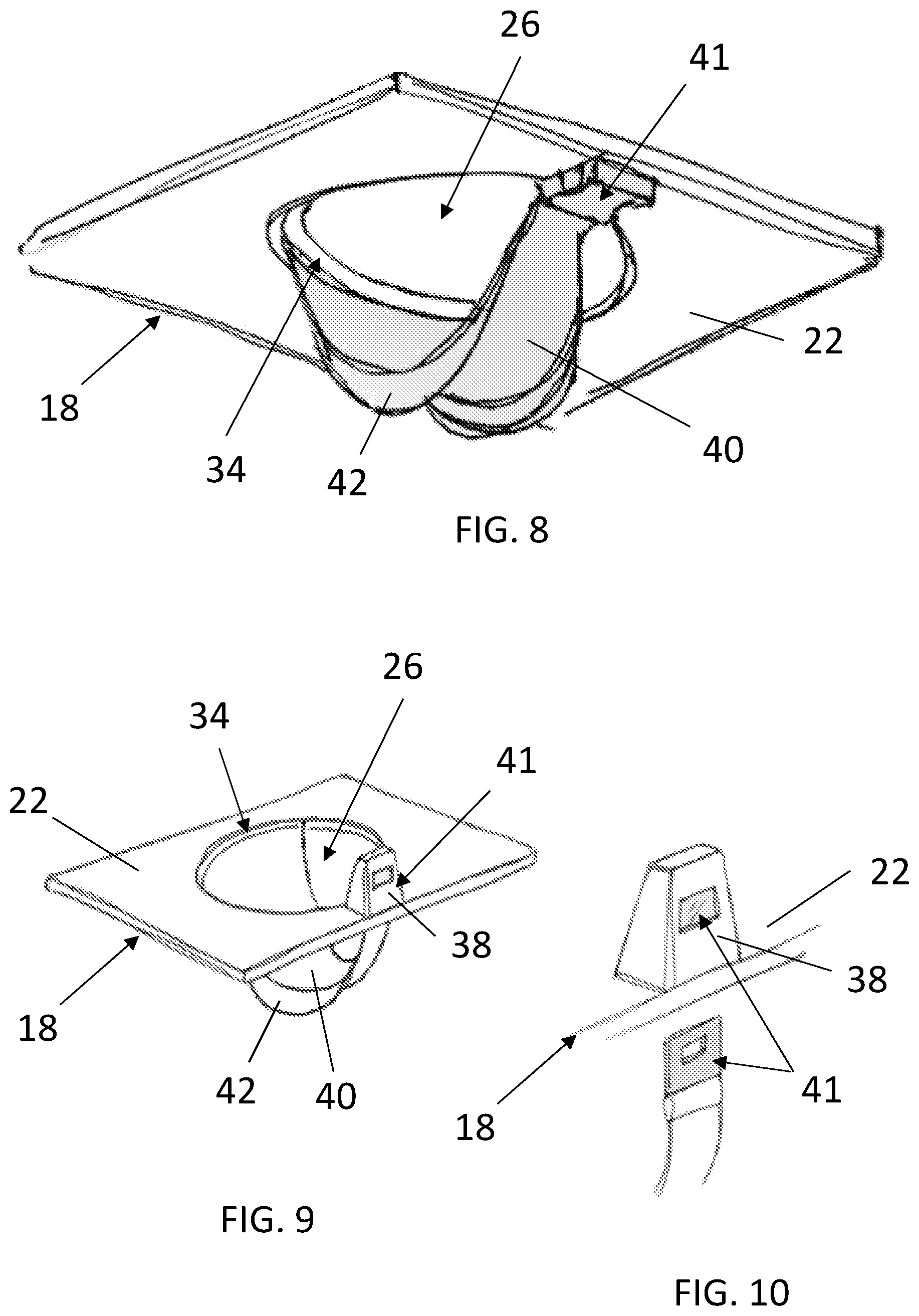 Patent US12569072 Figure 5 – Sit-to-stand convertible highchair