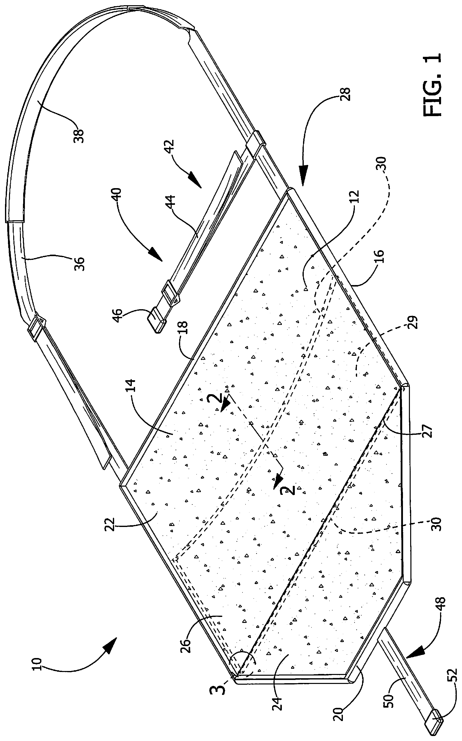Patent US12569075 Figure 1 – Child carrier