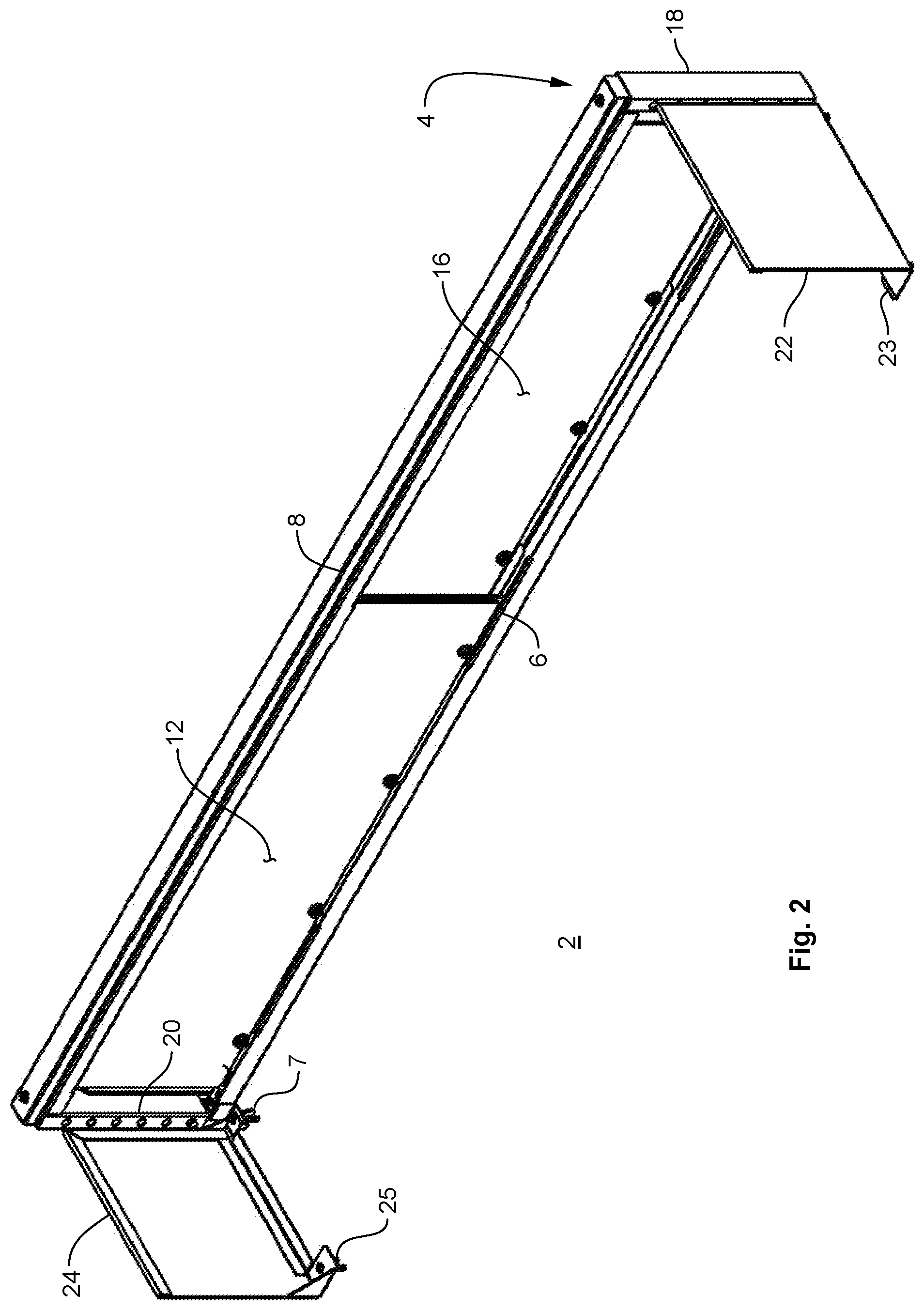 Patent US12569078 Figure 2 – Self-closing security door assembly for retail display