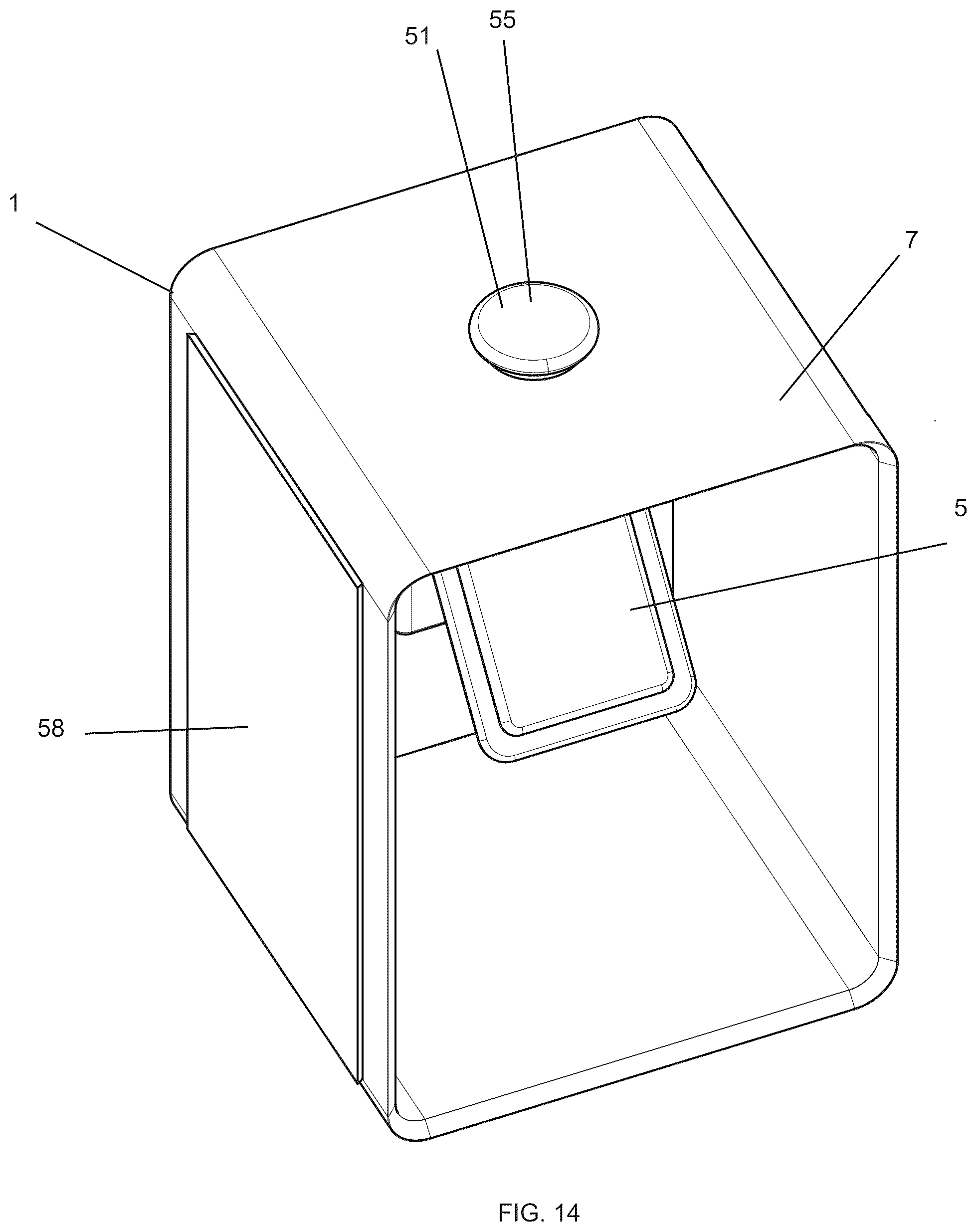 Patent US12569079 Figure 10 – Suspended watch holder display container