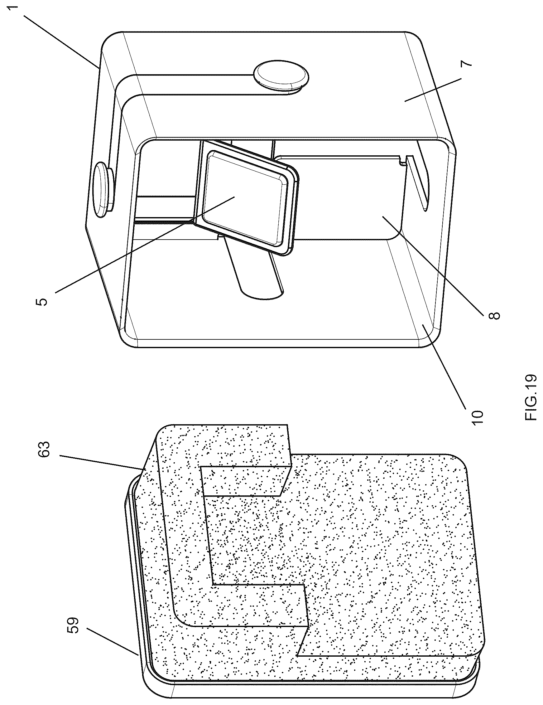 Patent US12569079 Figure 15 – Suspended watch holder display container