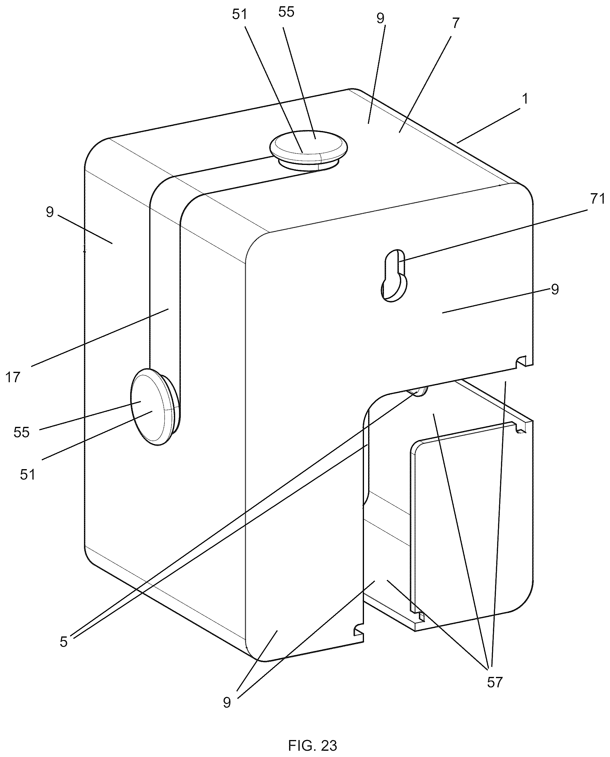 Patent US12569079 Figure 19 – Suspended watch holder display container