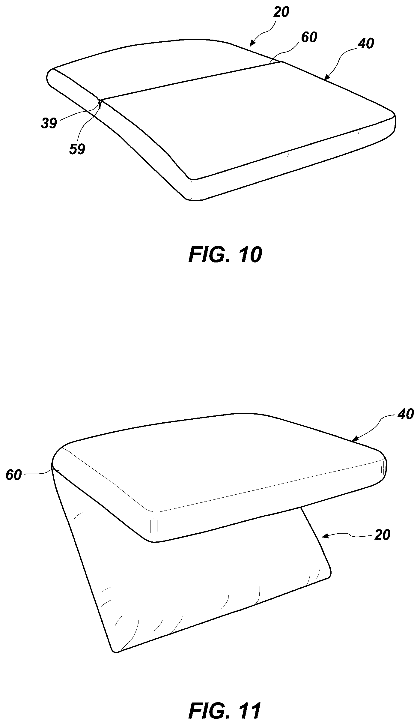 Patent US12569082 Figure 3 – Pillow with variable cushioning characteristics