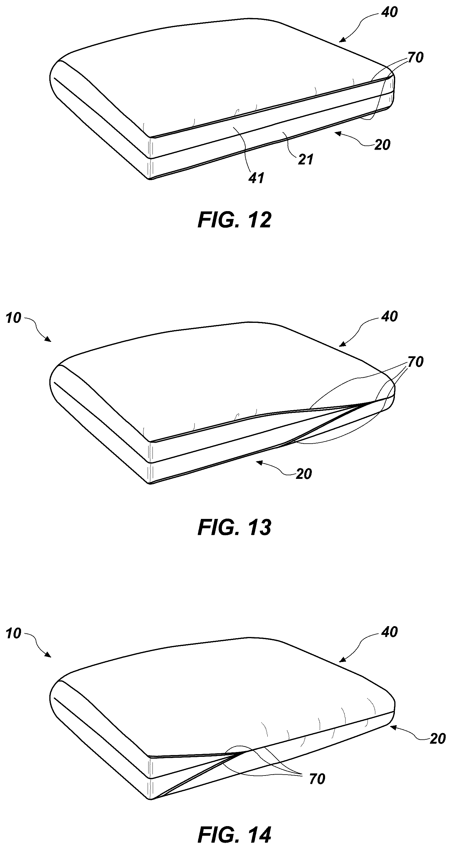 Patent US12569082 Figure 4 – Pillow with variable cushioning characteristics