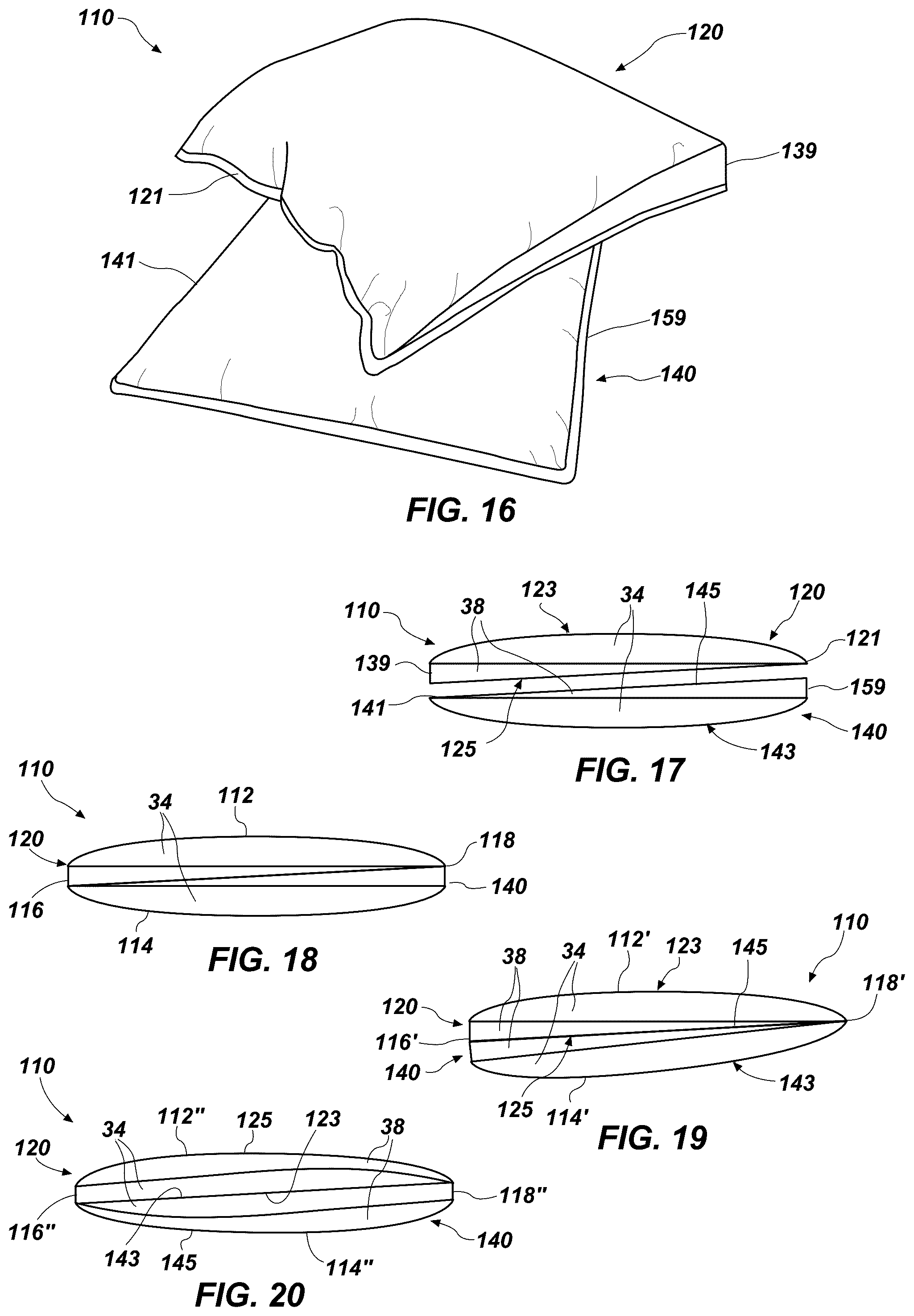 Patent US12569082 Figure 6 – Pillow with variable cushioning characteristics
