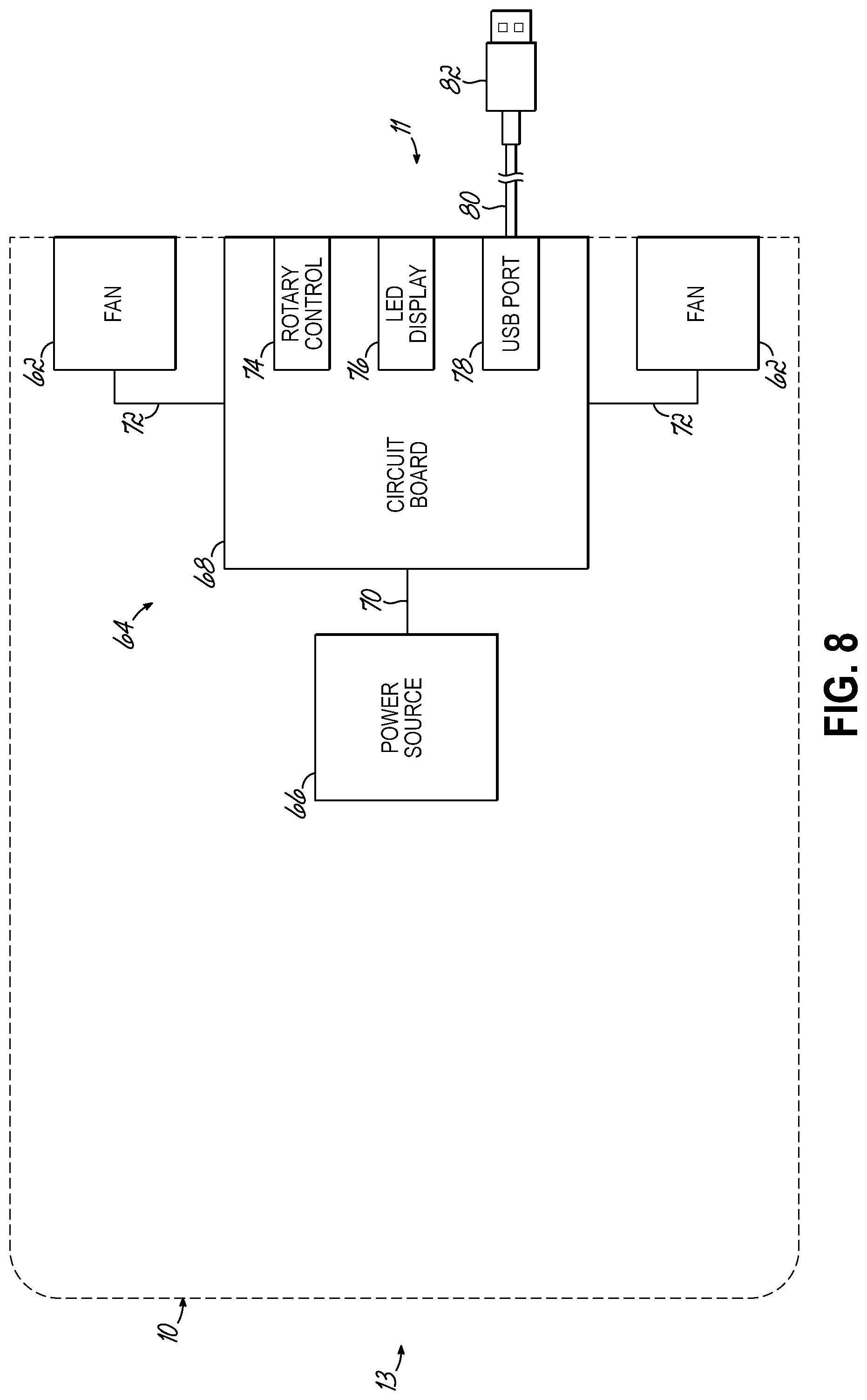 Patent US12569083 Figure 6 – Actively cooled pillow