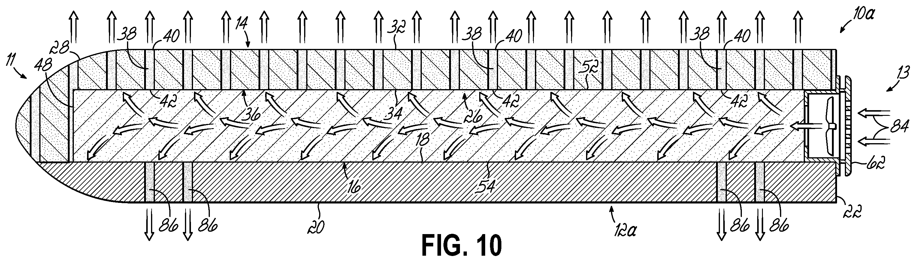Patent US12569083 Figure 8 – Actively cooled pillow