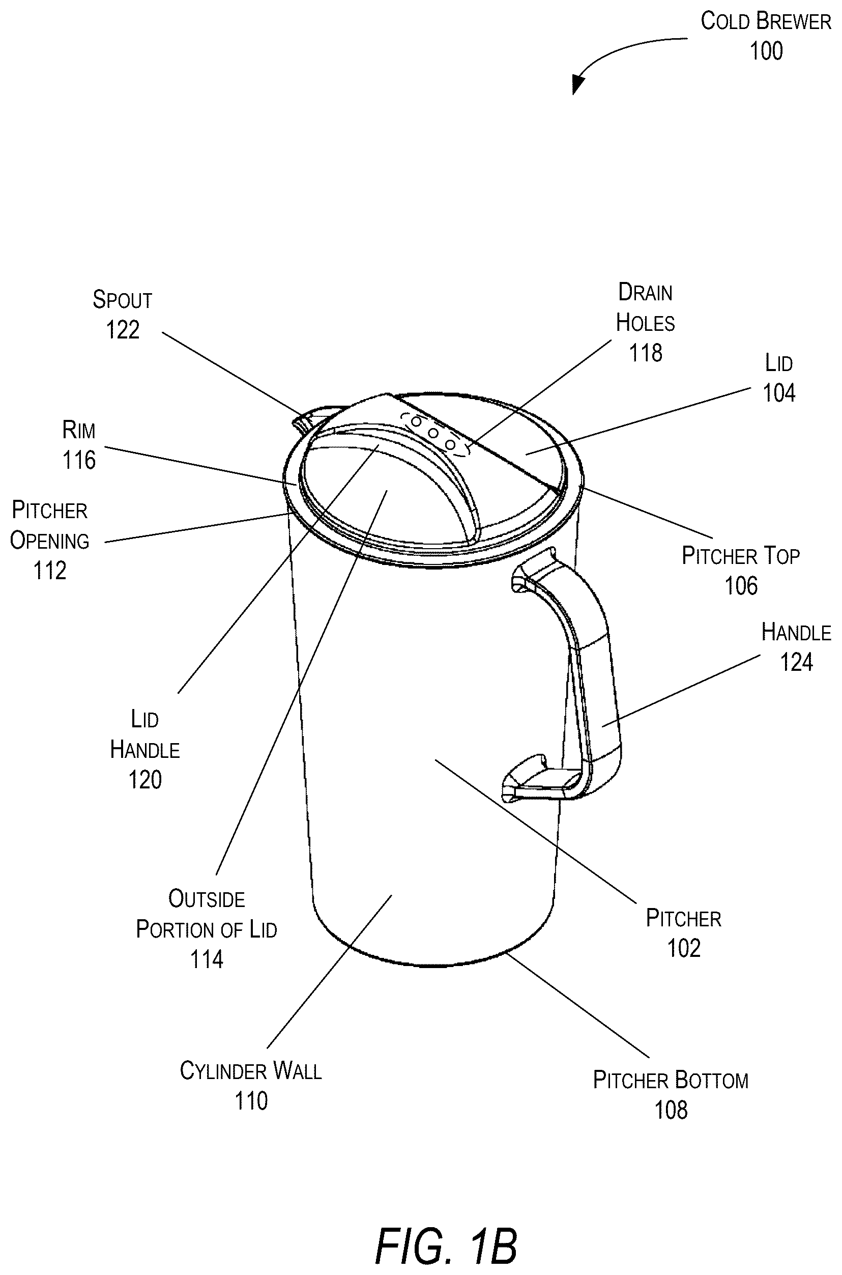 Patent US12569084 Figure 2 – Cold brewer