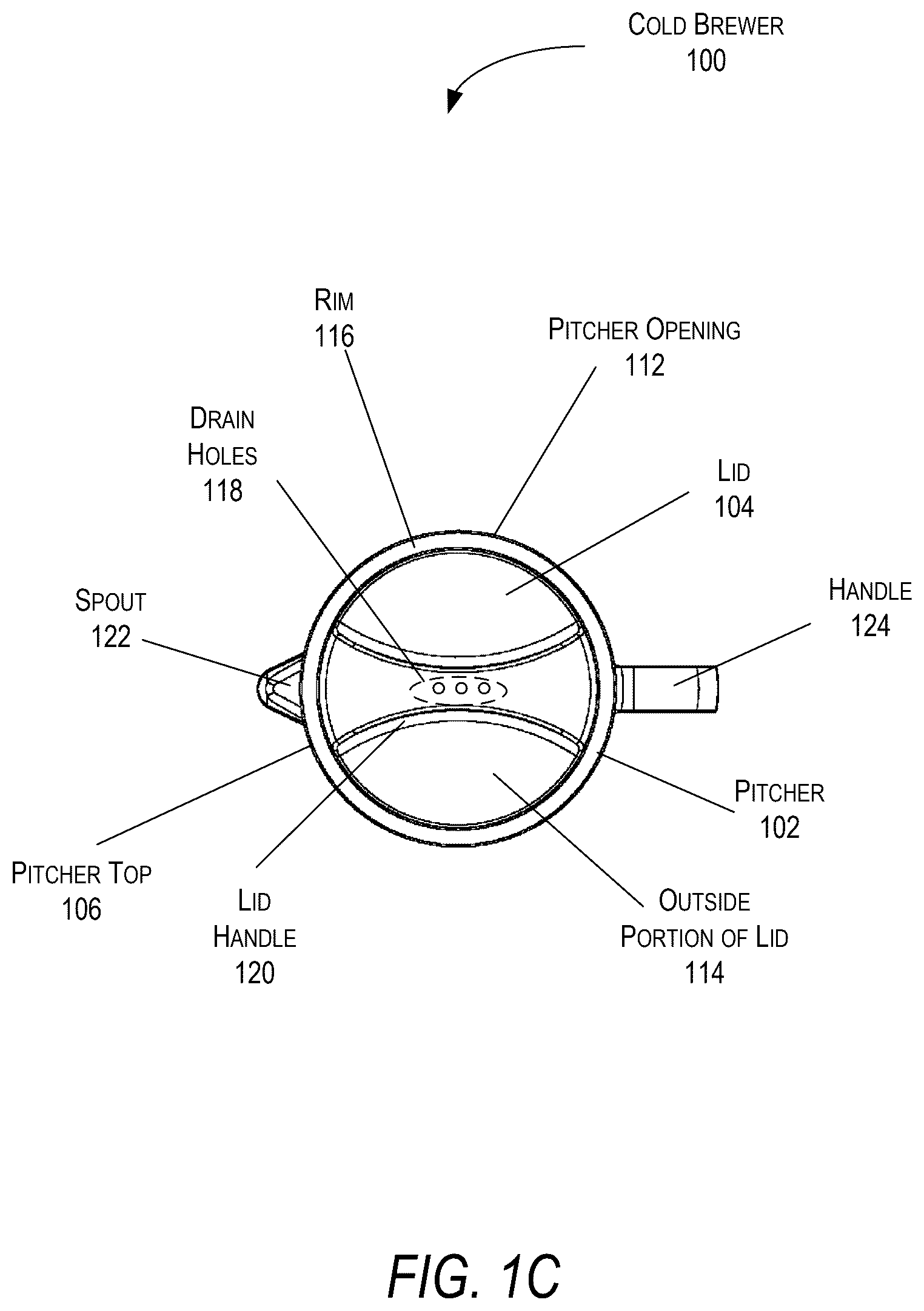 Patent US12569084 Figure 3 – Cold brewer