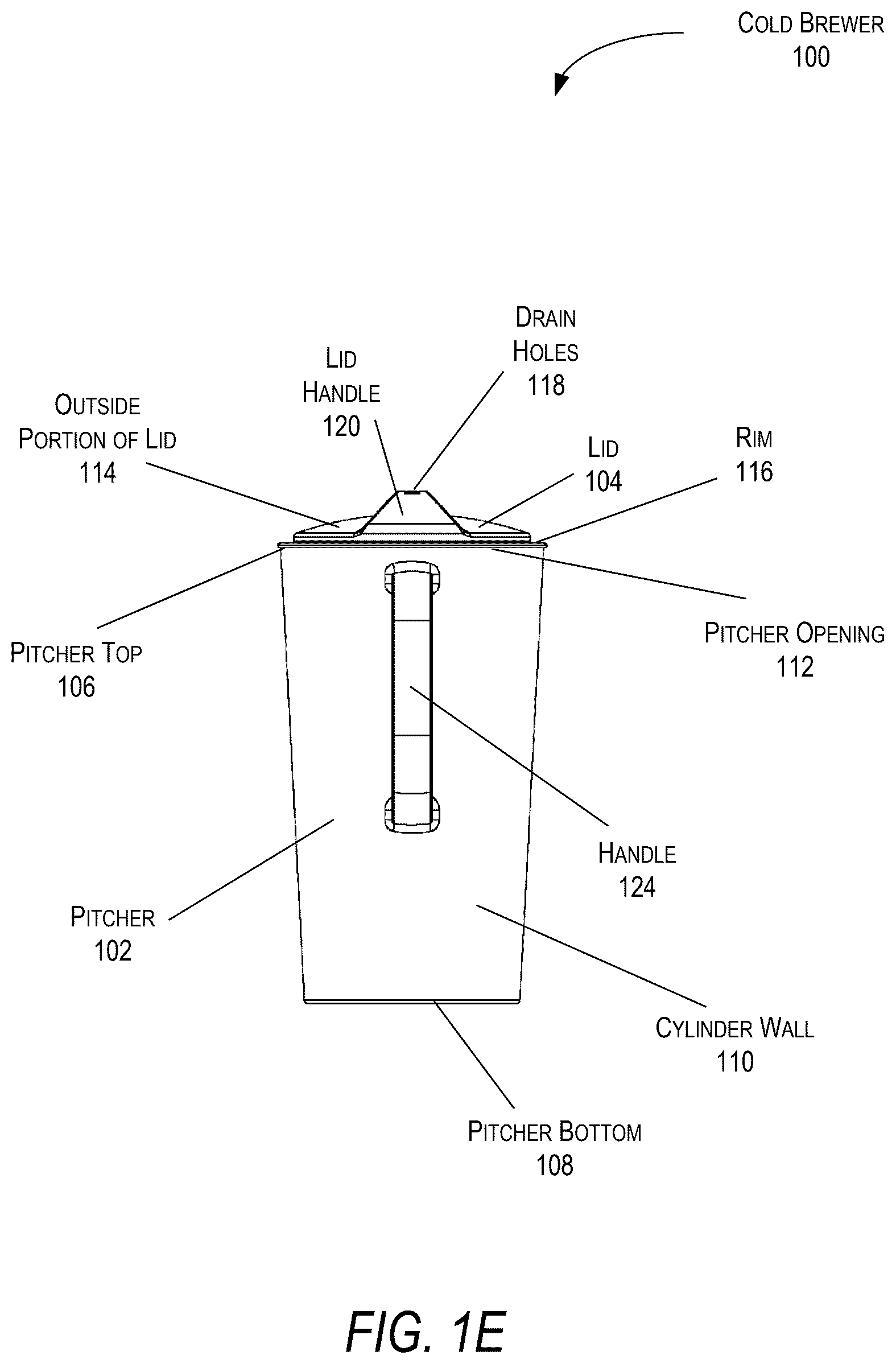 Patent US12569084 Figure 5 – Cold brewer