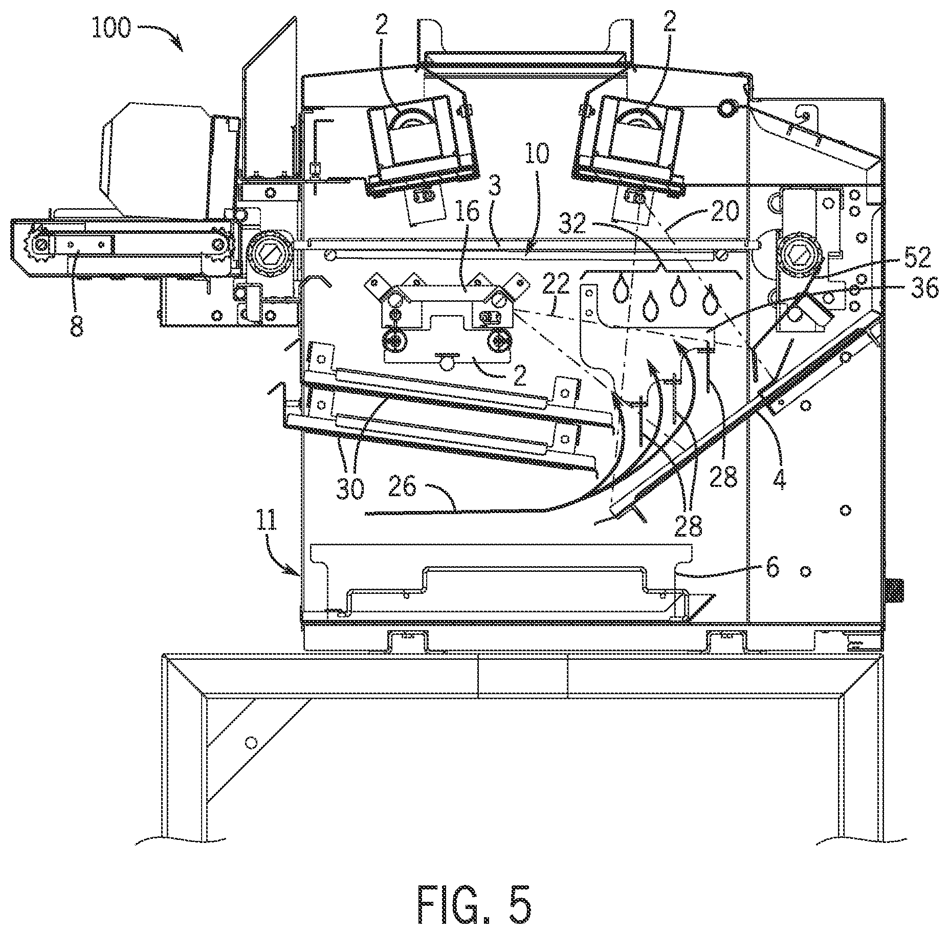 Patent US12569087 Figure 5 – Broiler discharge ramp