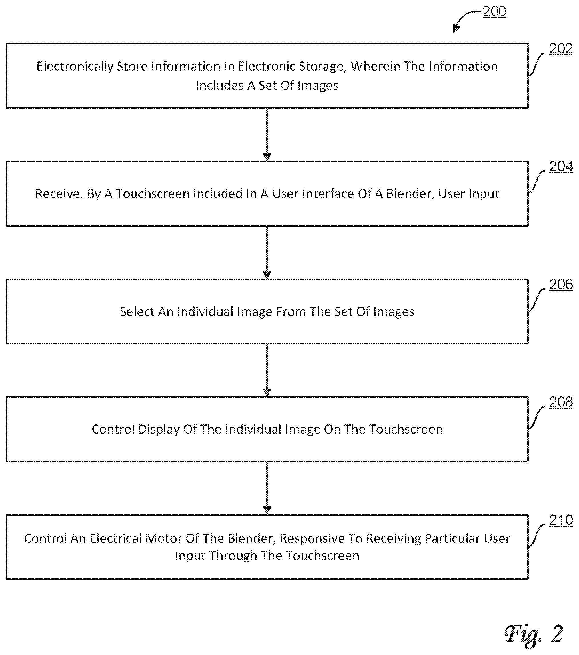 Patent US12569091 Figure 2 – Customizable faces for blender user interface