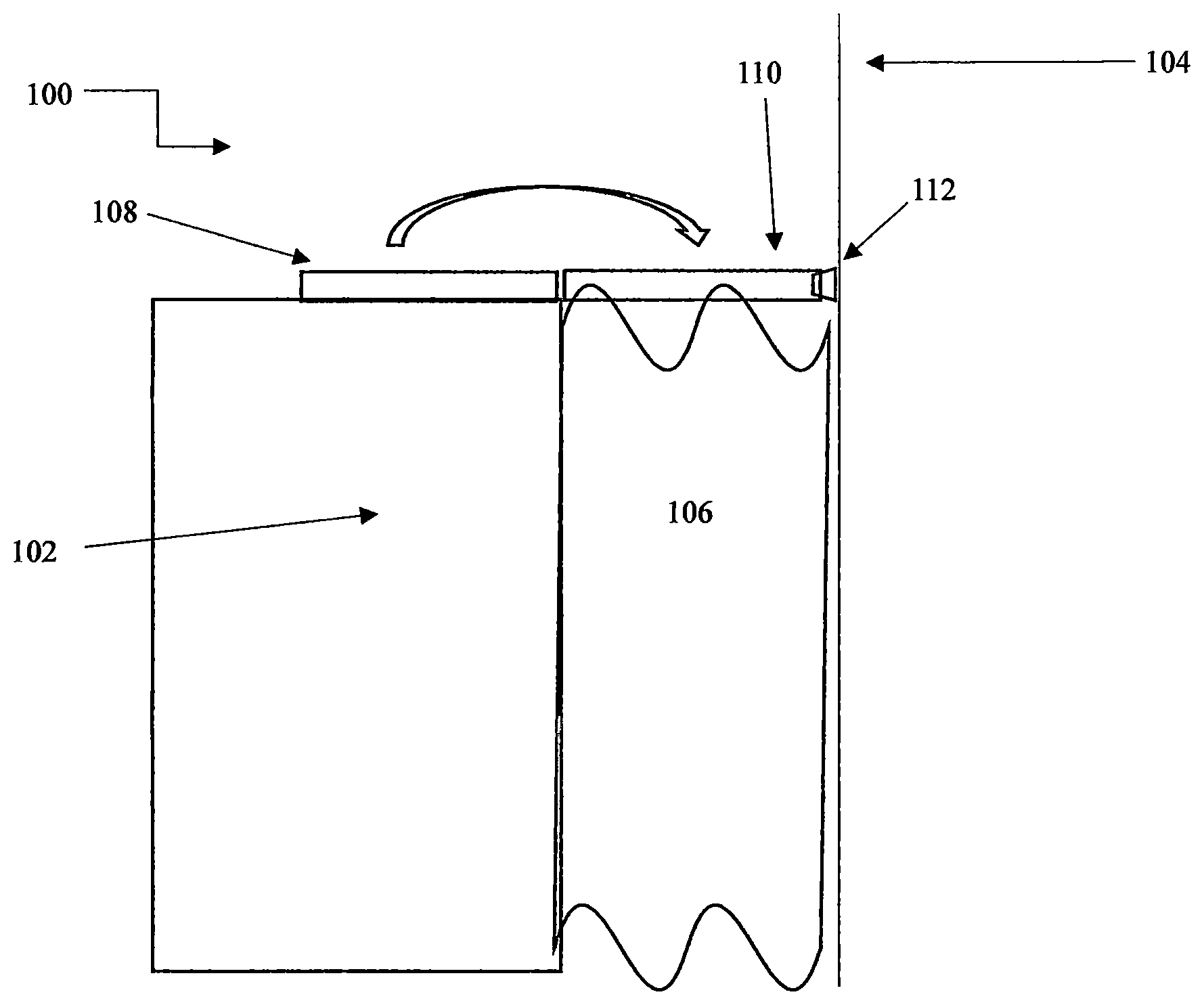 Patent US12569092 — Portable shower curtain device — Figure 1