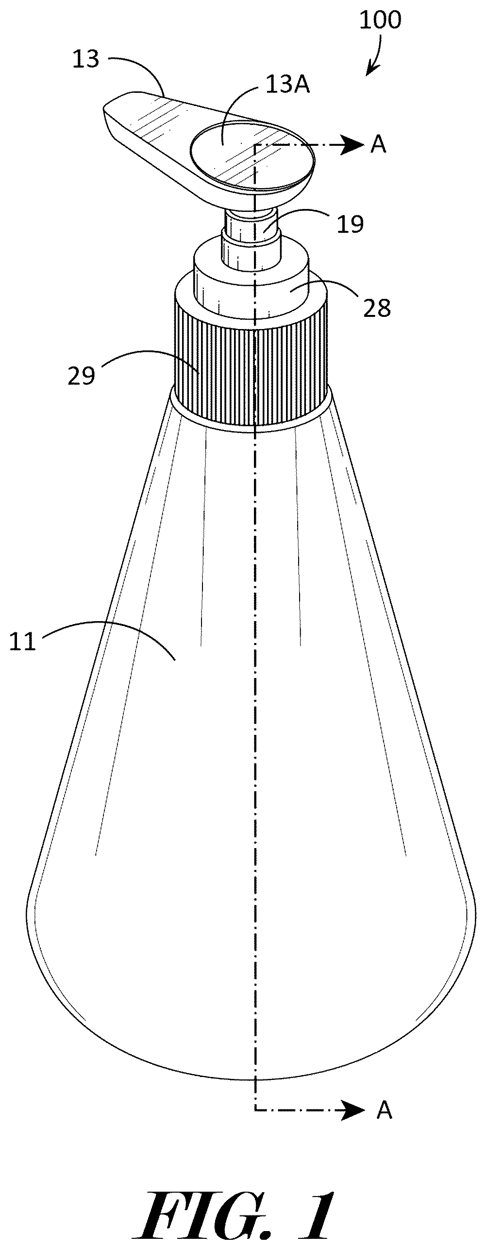 Patent US12569093 Figure 1 – Controlled dentifrice dispensing device