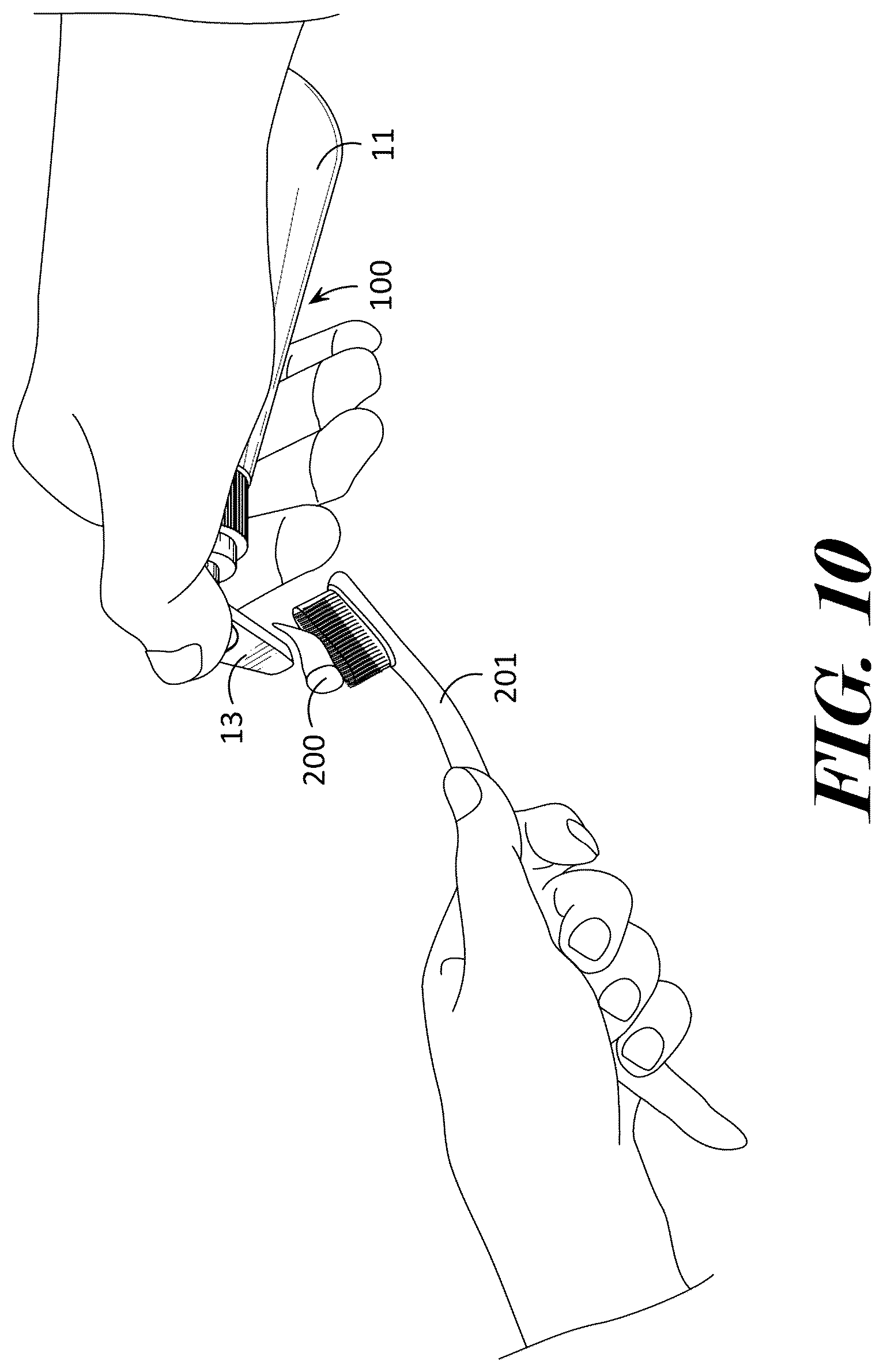 Patent US12569093 Figure 9 – Controlled dentifrice dispensing device