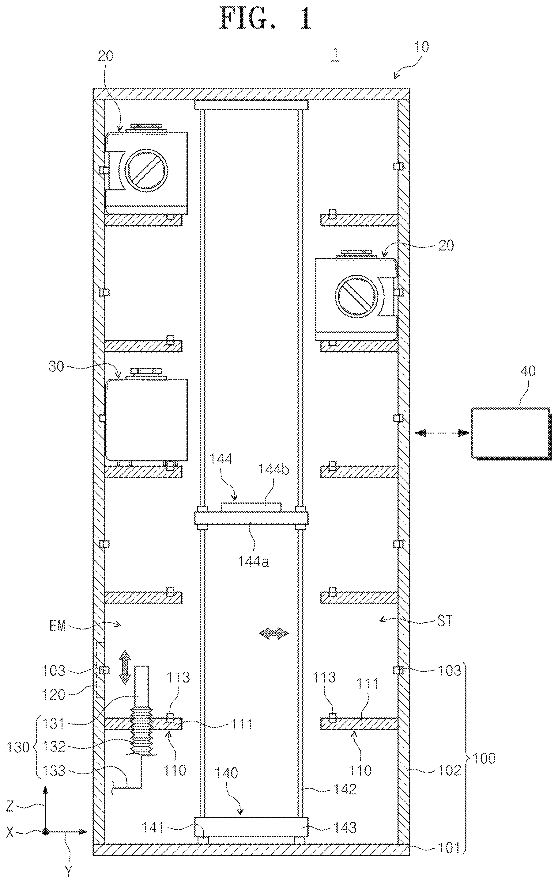 Patent US12569097 — Cleaning module, storage system, and cleaning method for storage apparatus — Figure 1