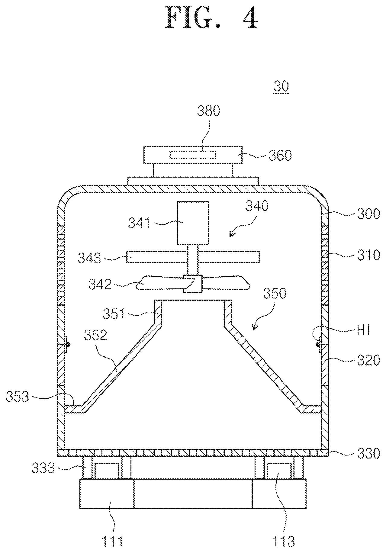 Patent US12569097 Figure 4 – Cleaning module, storage system, and cleaning method for storage apparatus